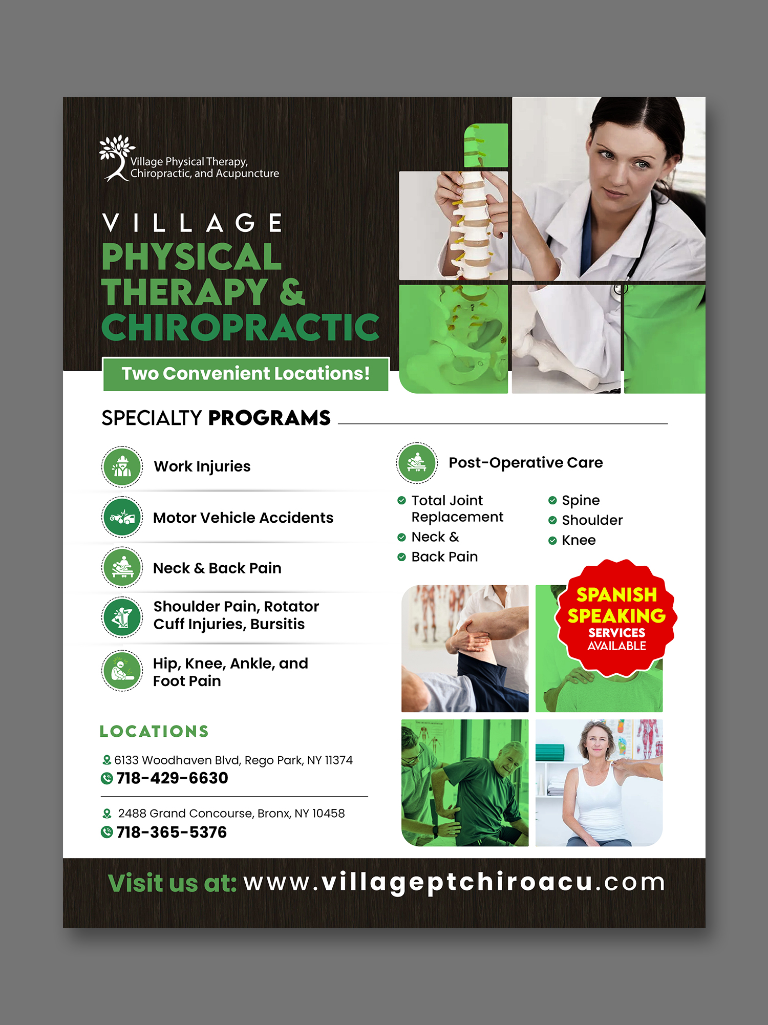 Flyer Design by debdesign for Village Chiropractic | Design #33886734