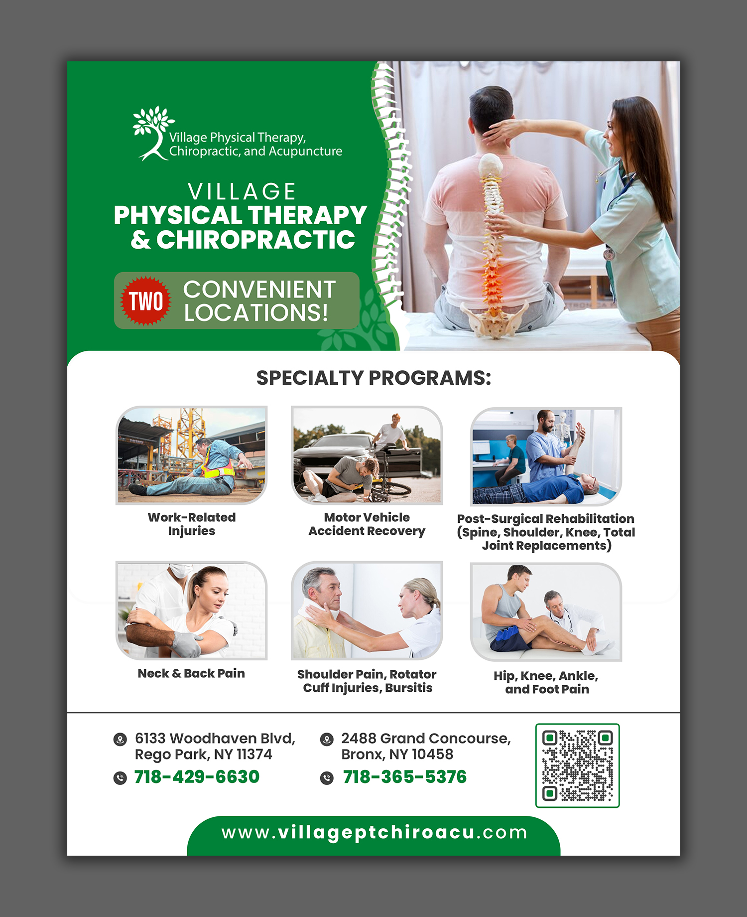 Flyer Design by debdesign for Village Chiropractic | Design #33886806