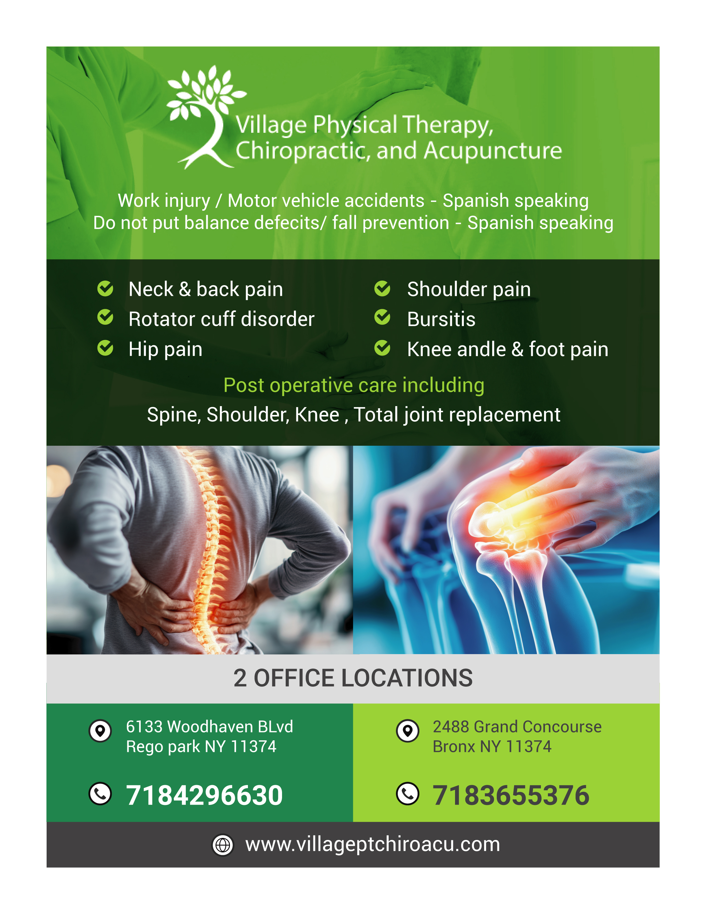 Flyer Design by saurov for Village Chiropractic | Design #33888586