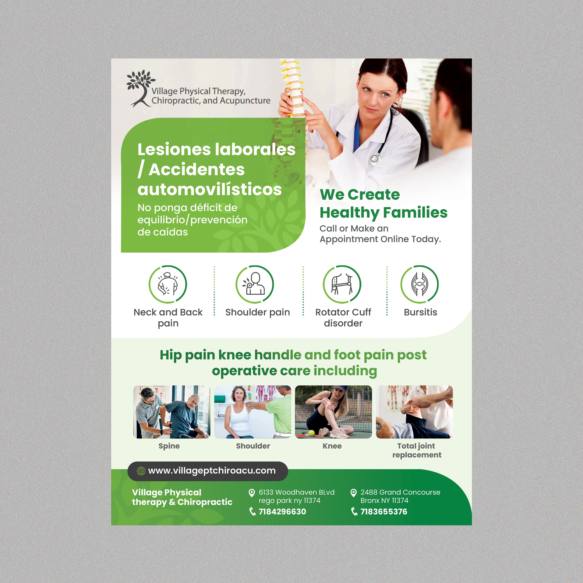 Flyer Design by Stan$oul for Village Chiropractic | Design #33877781