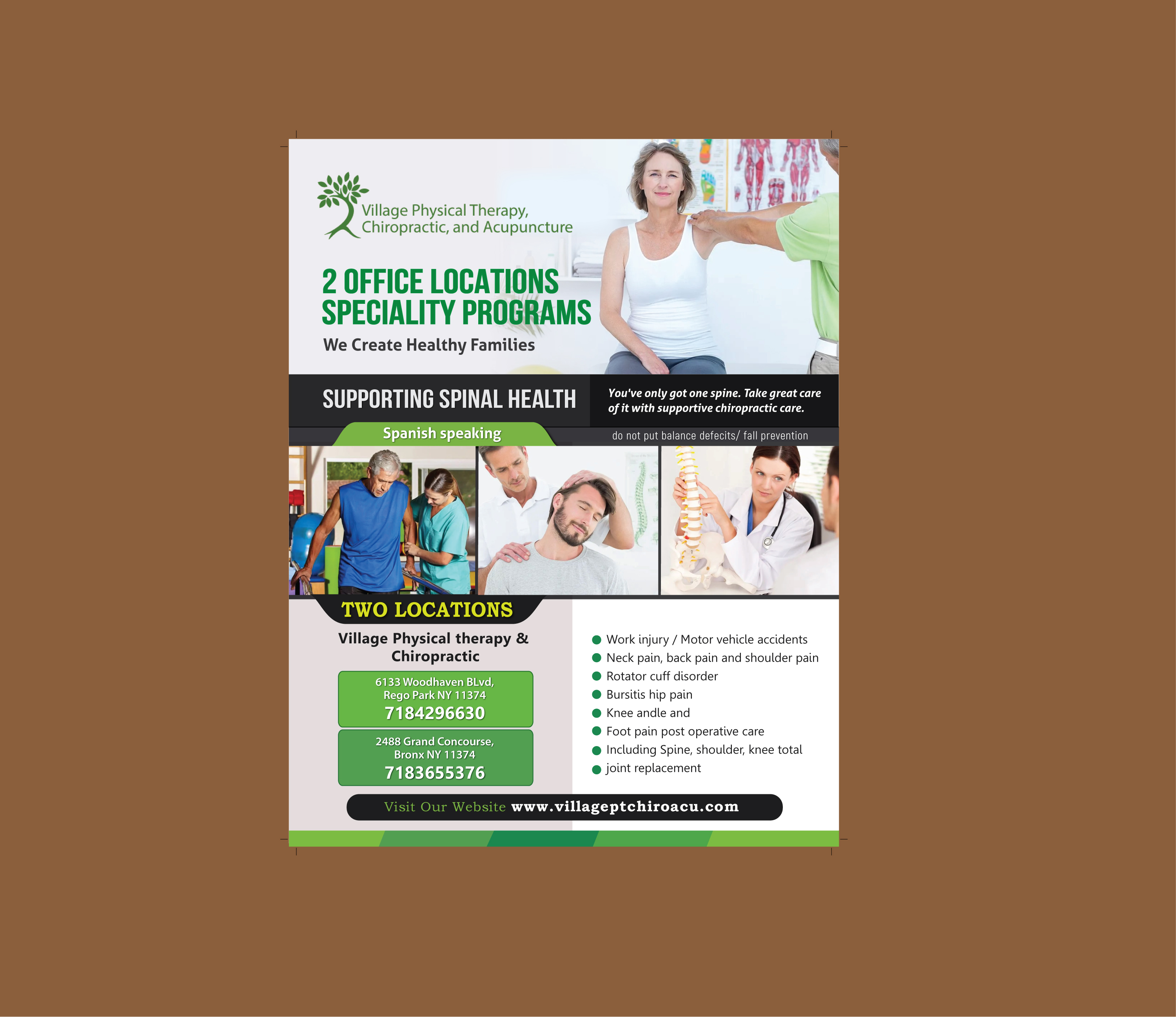 Flyer Design by meet007 for Village Chiropractic | Design #33886416