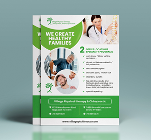 Flyer Design by Dzhafir for Village Chiropractic | Design #33887787