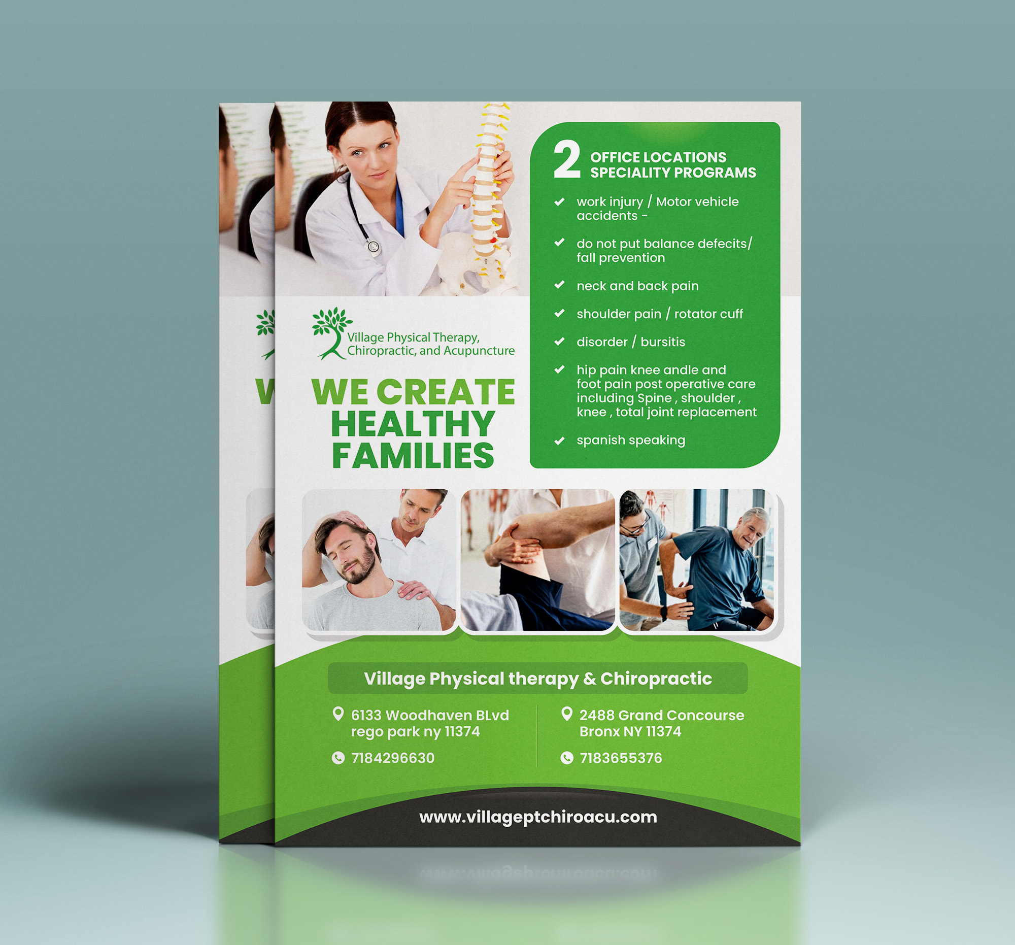 Flyer Design by Dzhafir for Village Chiropractic | Design #33887790