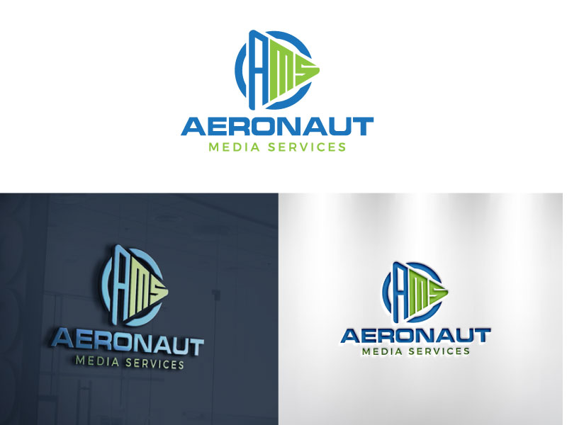 Logo Design by Cliping_path for Aeronaut Media Services | Design #33907746