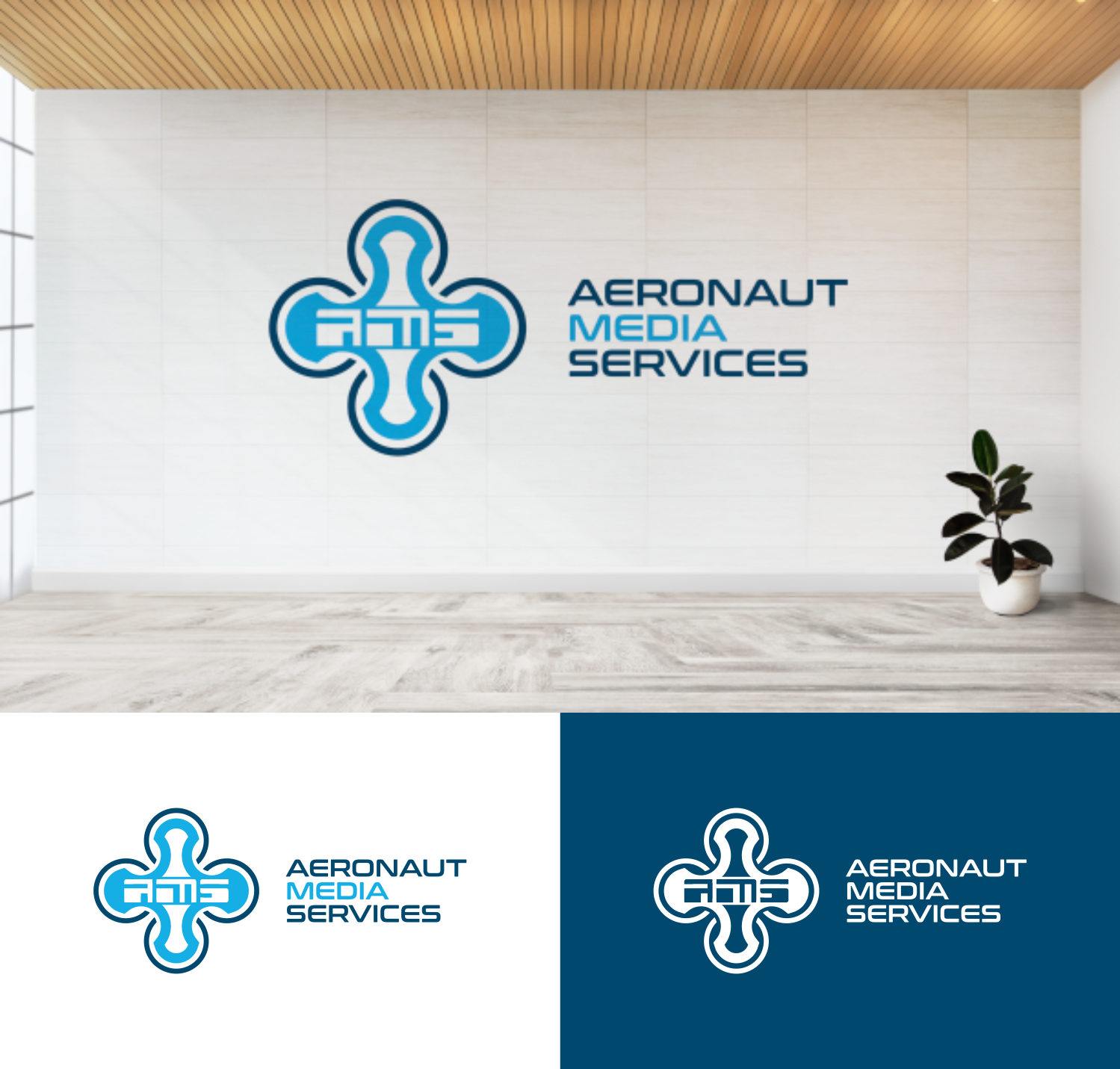 Logo Design by healer1617 for Aeronaut Media Services | Design #33883380