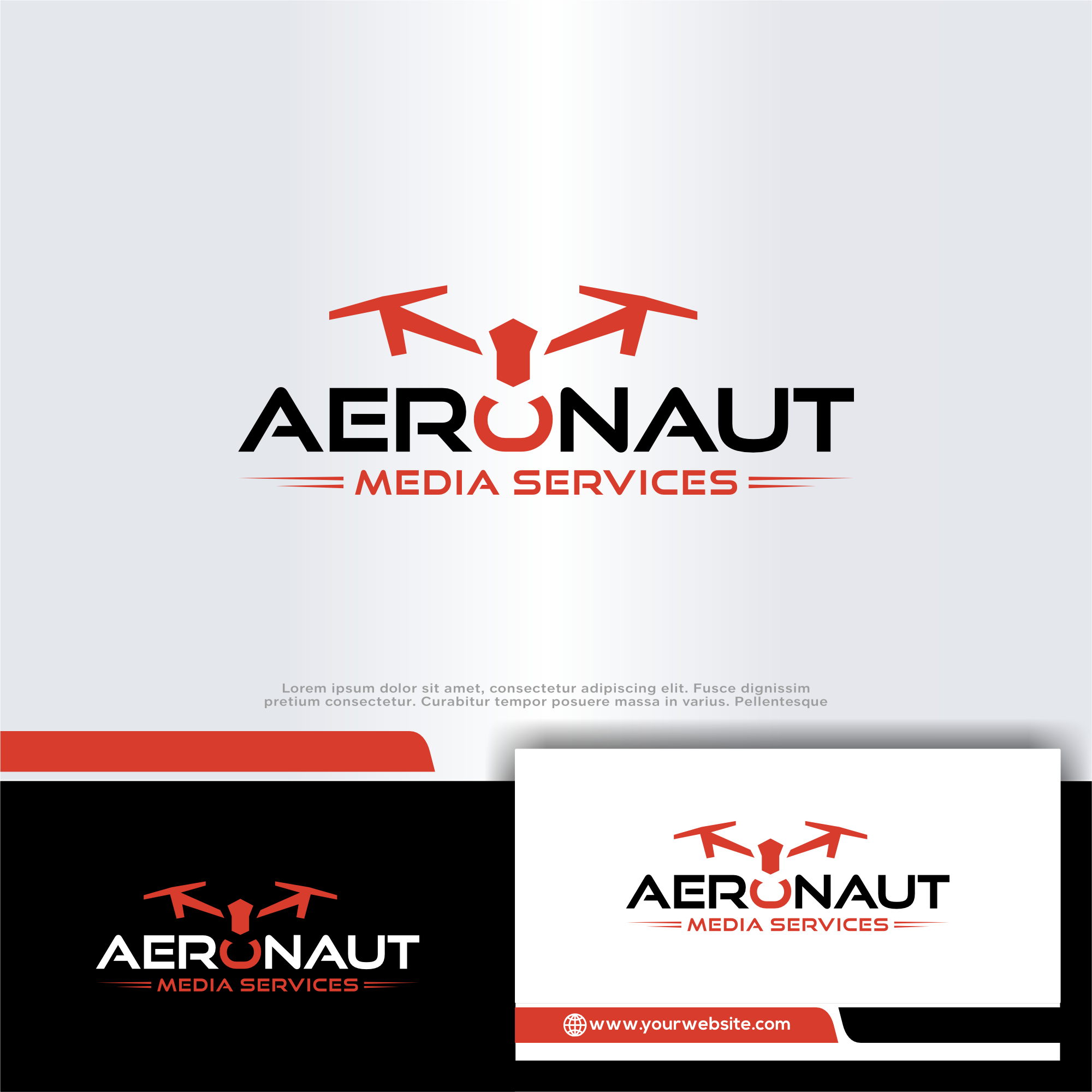 Logo Design by win it for Aeronaut Media Services | Design #33883585
