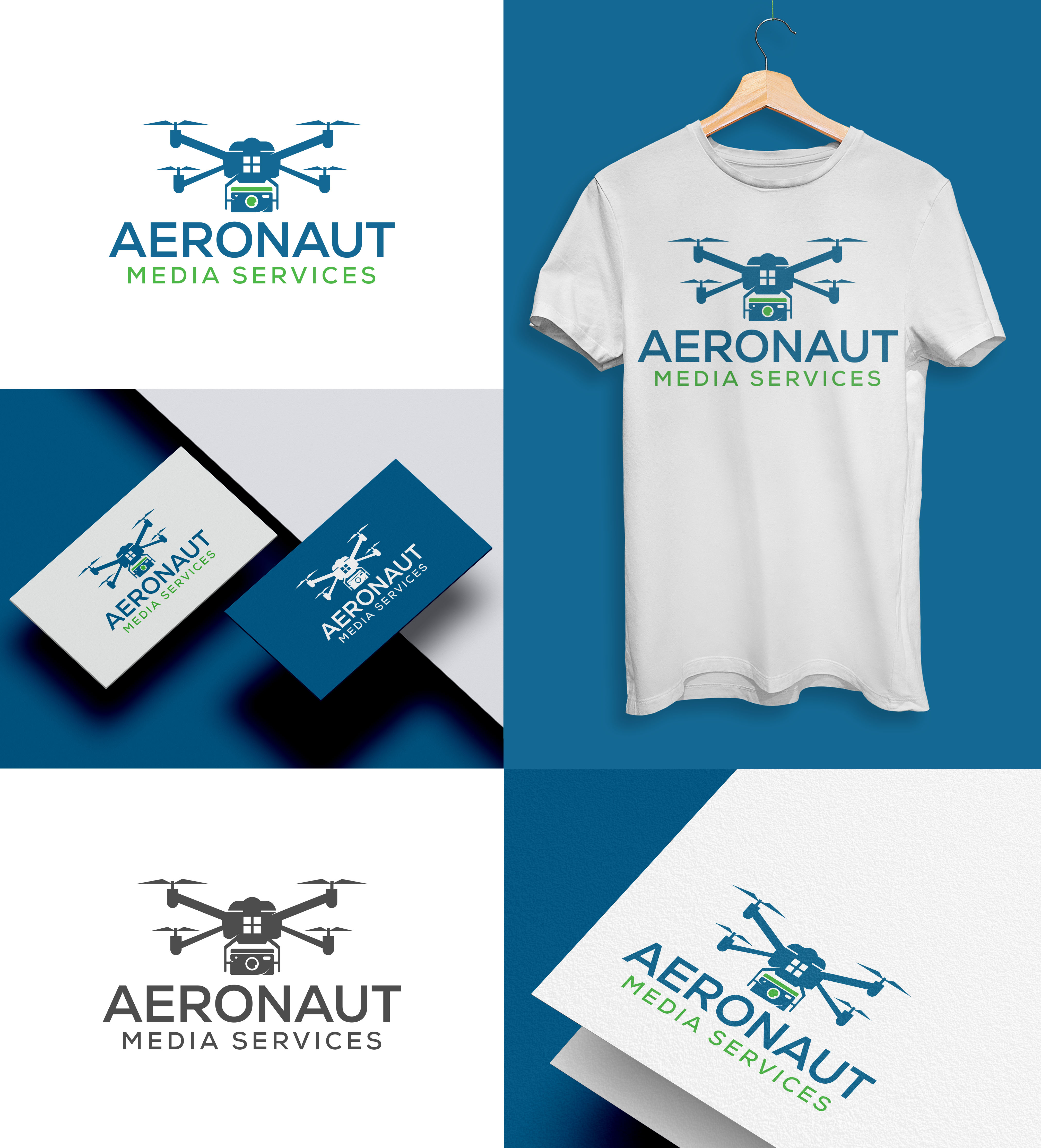 Logo Design by aexoagency for Aeronaut Media Services | Design #33891858