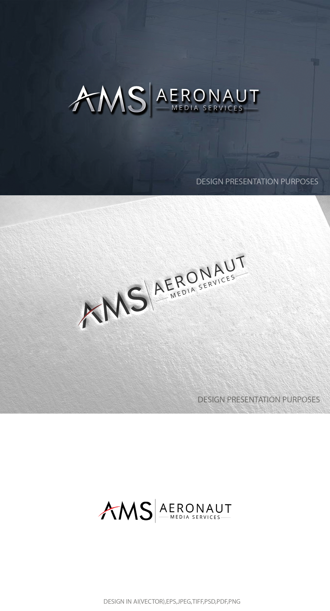 Diseño de Logo por graphicevolution para Aeronaut Media Services | Diseño #33886895