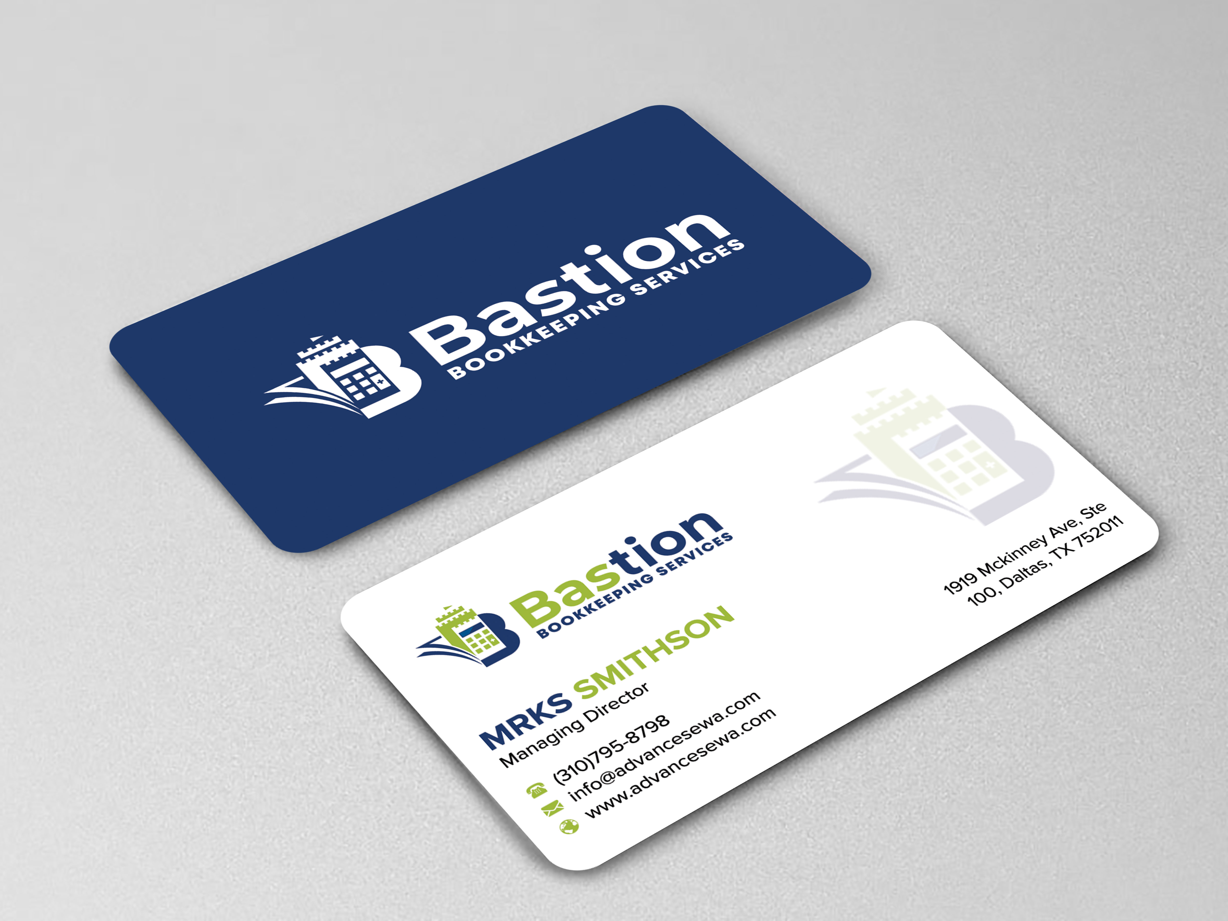 Business Card Design by sadikul islam for Bastion Bookkeeping Services | Design #33895694