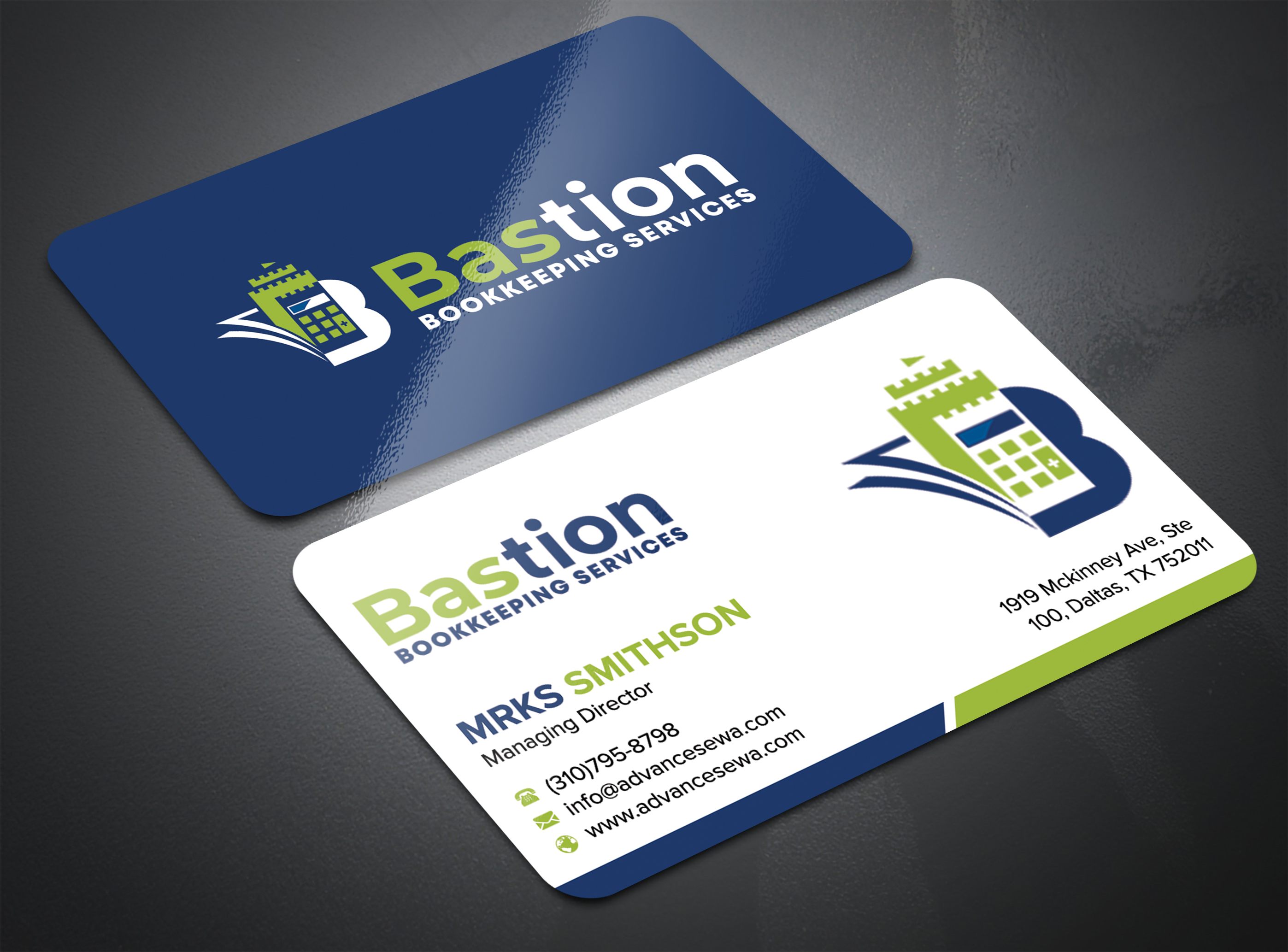 Business Card Design by sadikul islam for Bastion Bookkeeping Services | Design #33895812