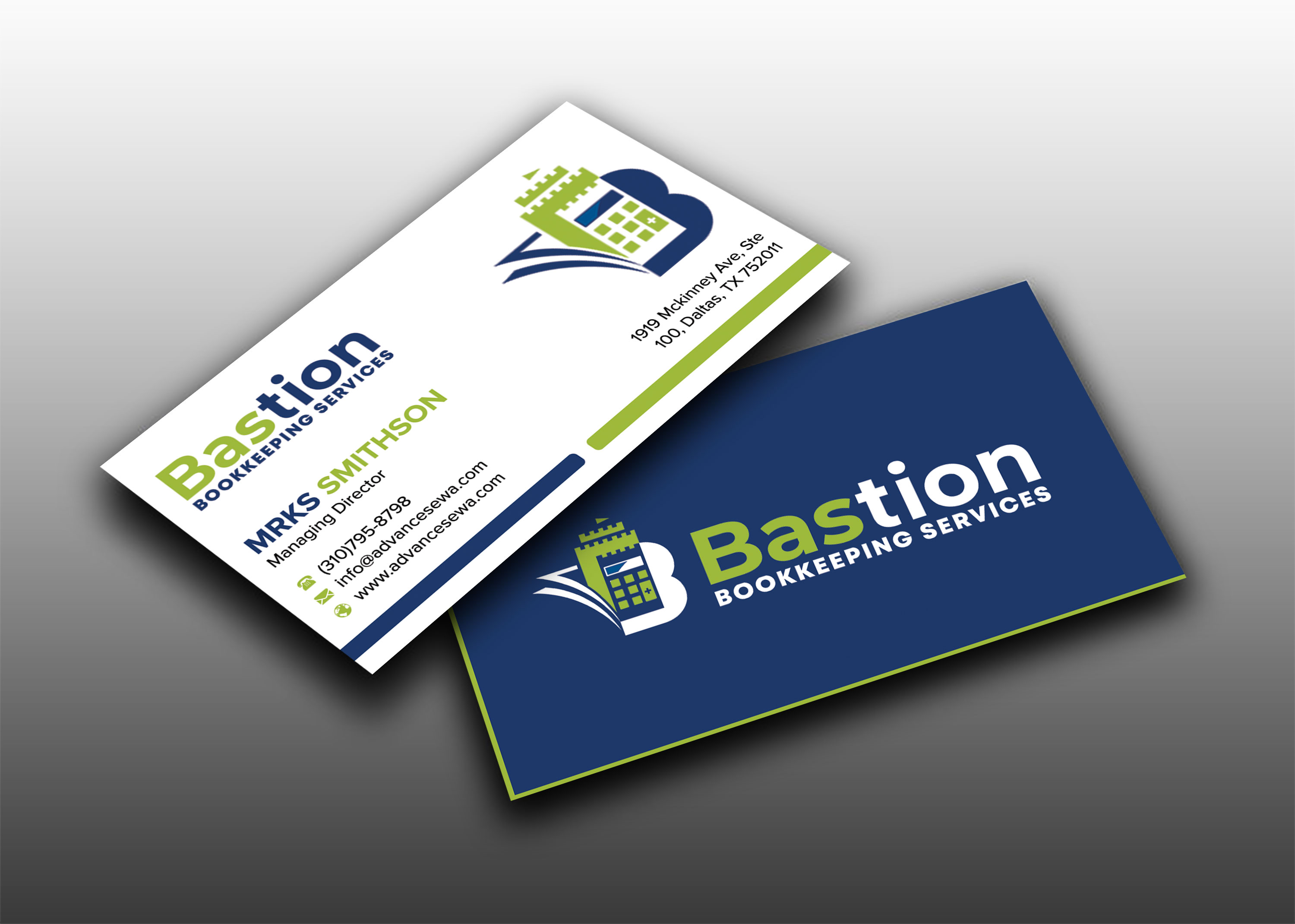 Visitenkarten-Design von sadikul islam für Bastion Bookkeeping Services | Design #33895816