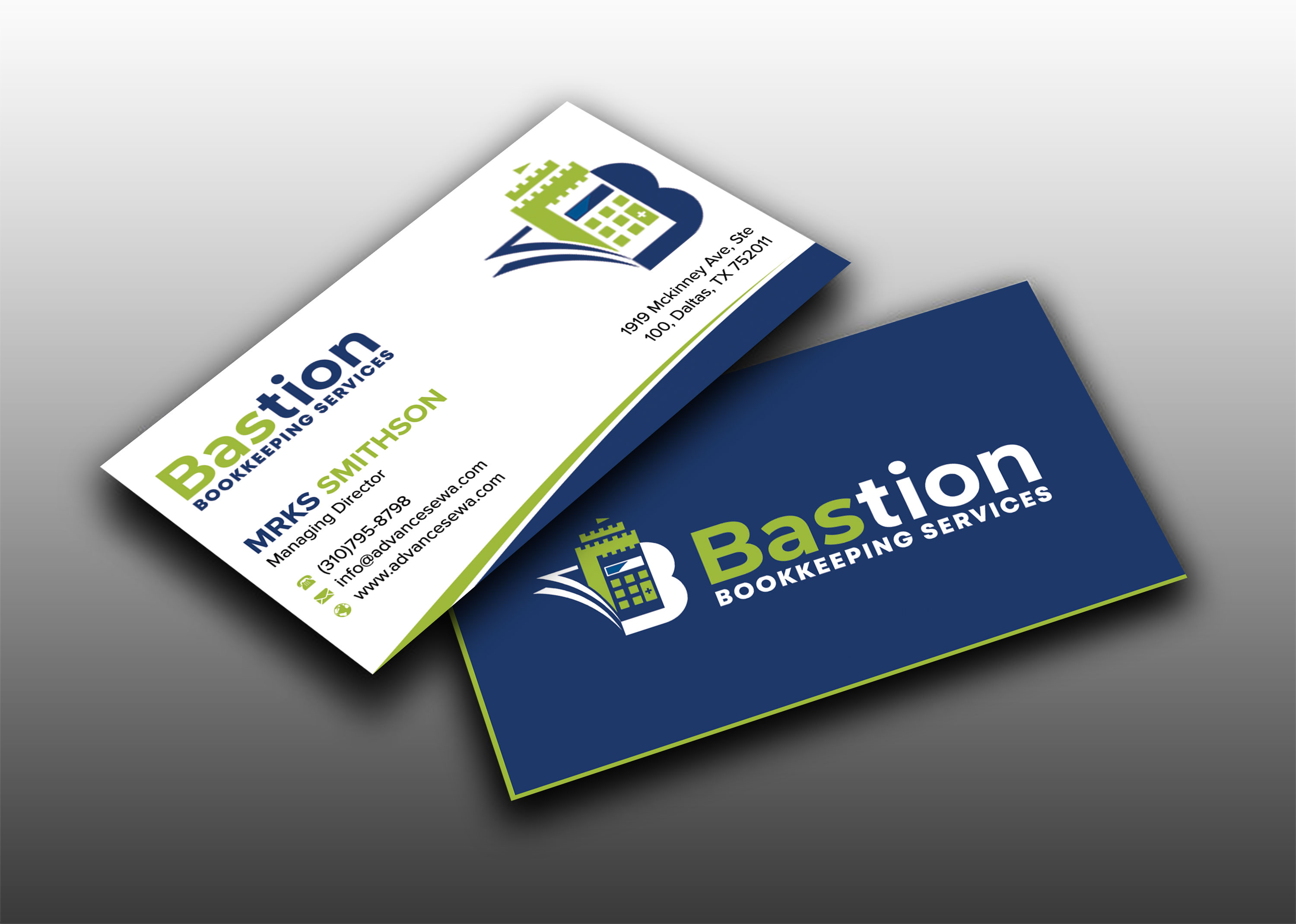Visitenkarten-Design von sadikul islam für Bastion Bookkeeping Services | Design #33895880