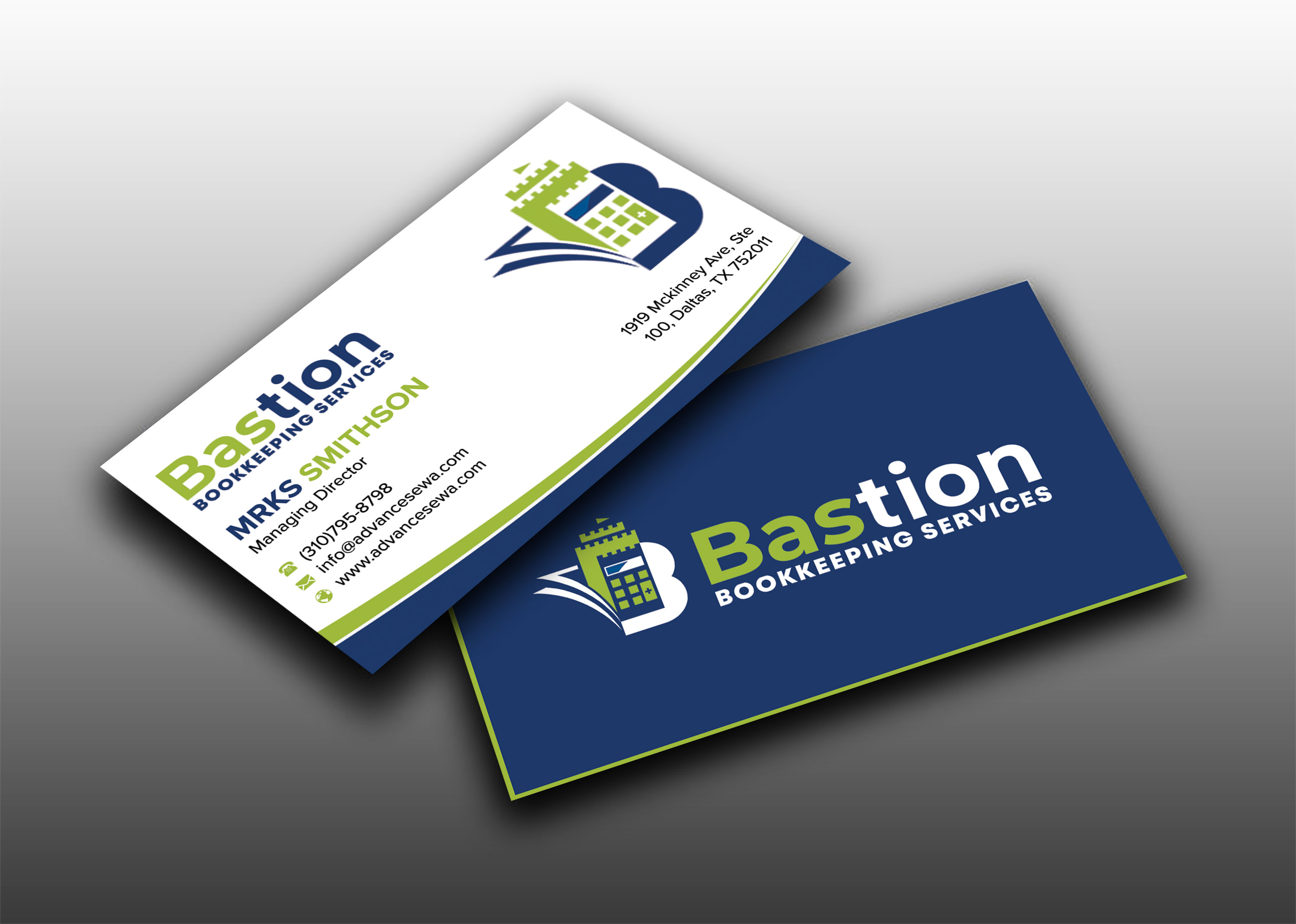 Visitenkarten-Design von sadikul islam für Bastion Bookkeeping Services | Design #33895881
