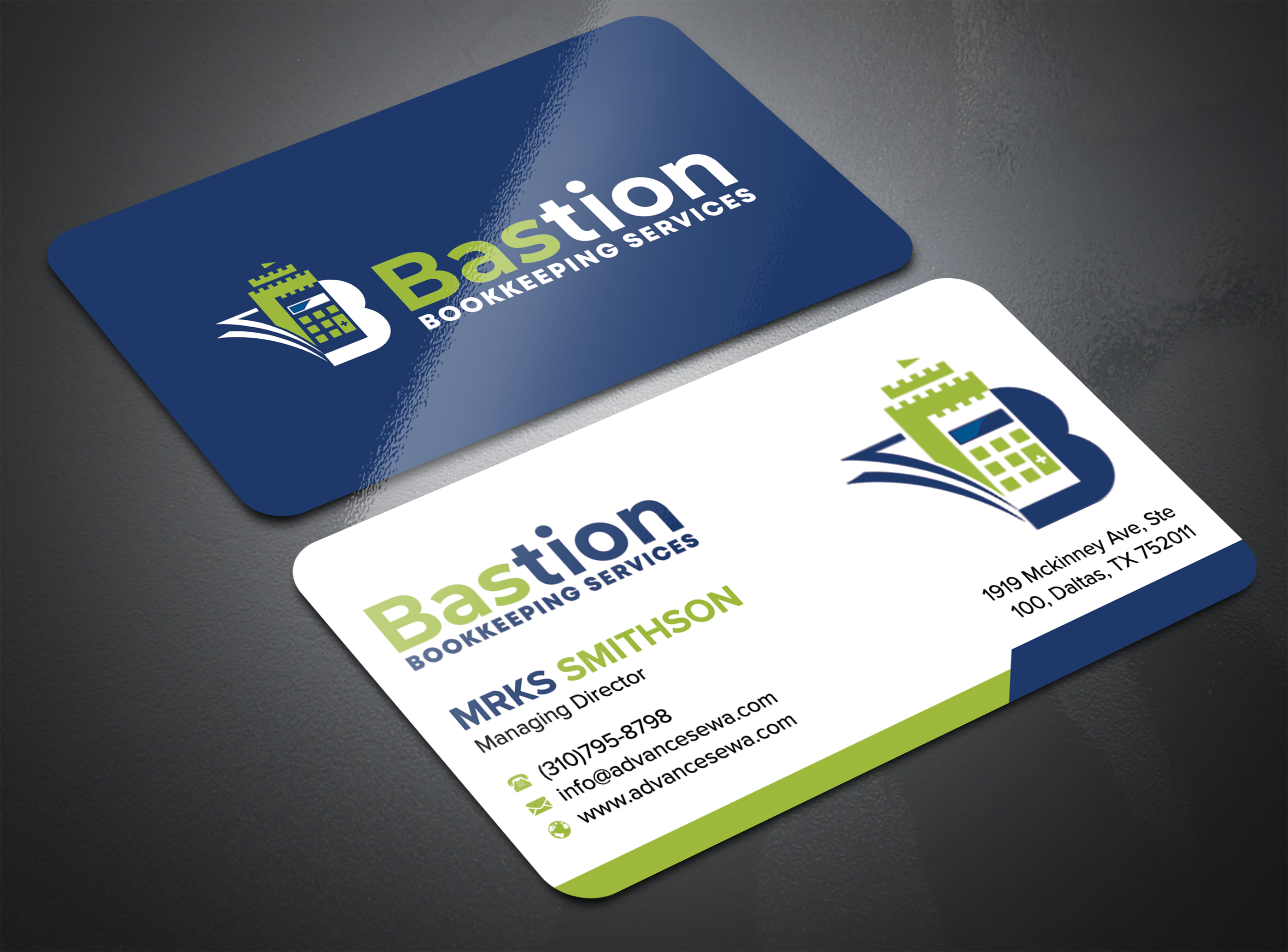 Business Card Design by sadikul islam for Bastion Bookkeeping Services | Design #33895918