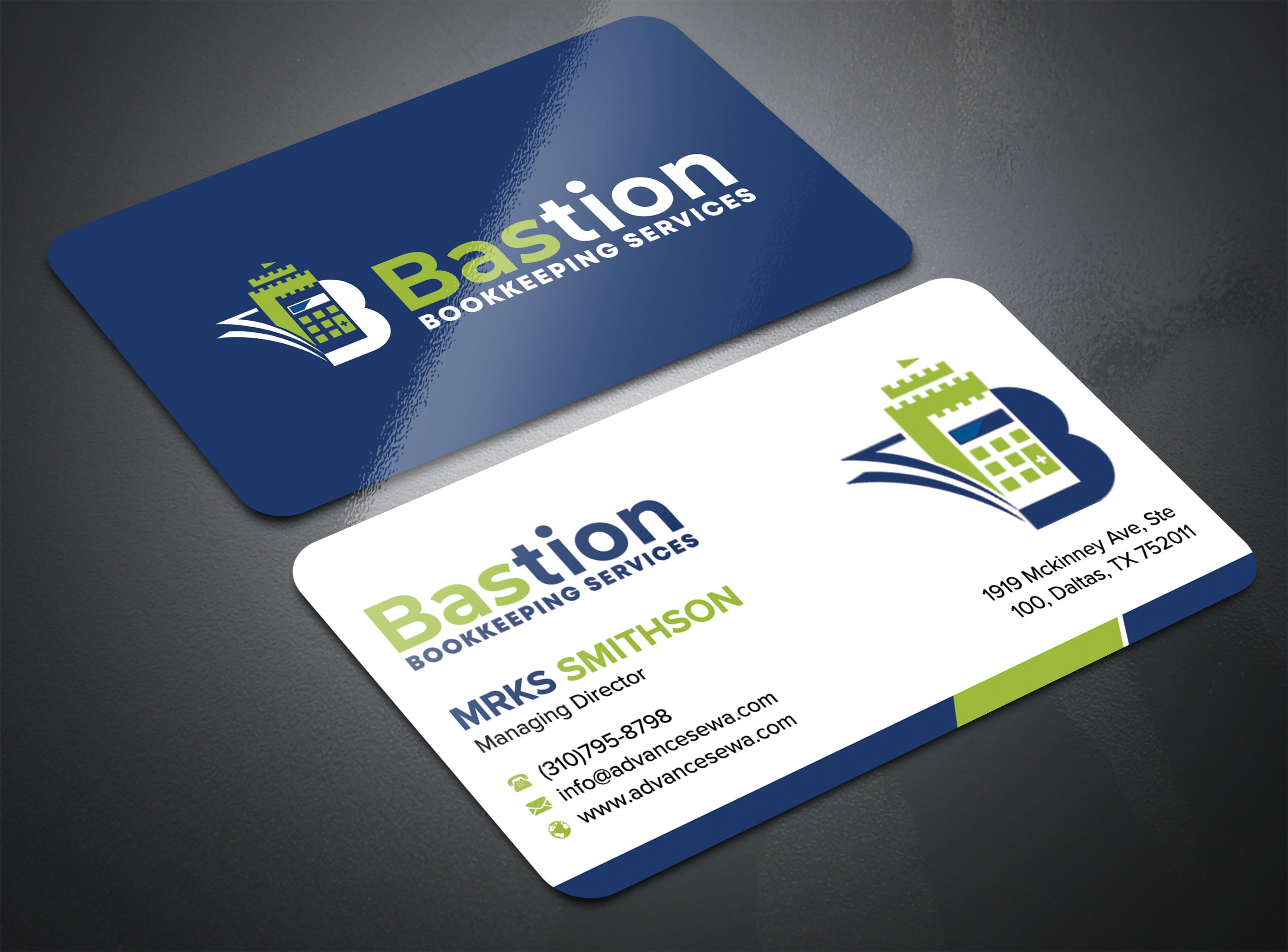Visitenkarten-Design von sadikul islam für Bastion Bookkeeping Services | Design #33896476