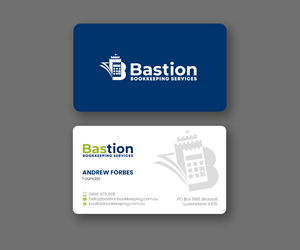 Business Card Design by Andrés Sebastián for Bastion Bookkeeping Services | Design #33894831