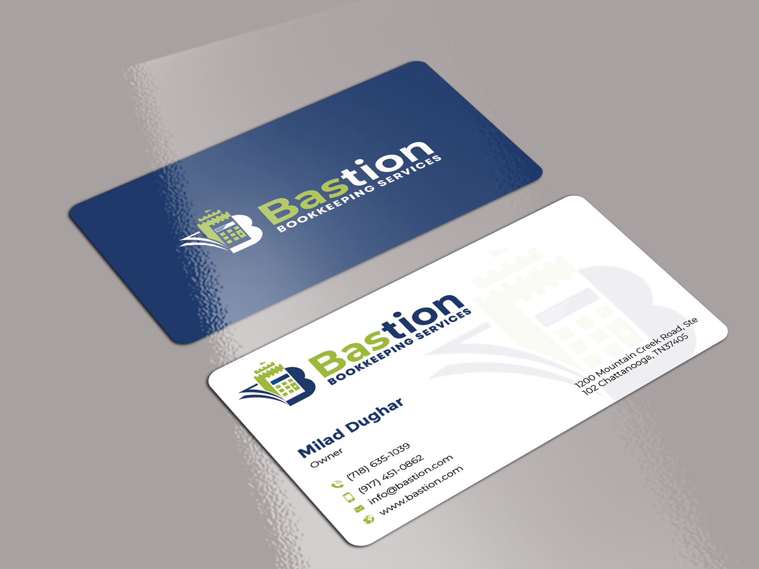 Business Card Design by Graphixpointt for Bastion Bookkeeping Services | Design #33903518