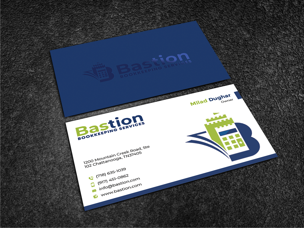 Business Card Design by Graphixpointt for Bastion Bookkeeping Services | Design #33903728