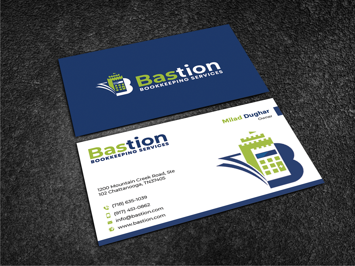 Business Card Design by Graphixpointt for Bastion Bookkeeping Services | Design #33903729