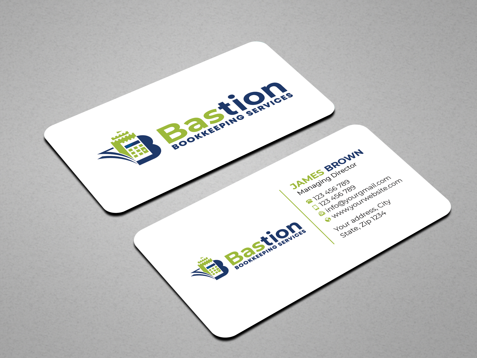 Visitenkarten-Design von Expert Bappy für Bastion Bookkeeping Services | Design #33893590