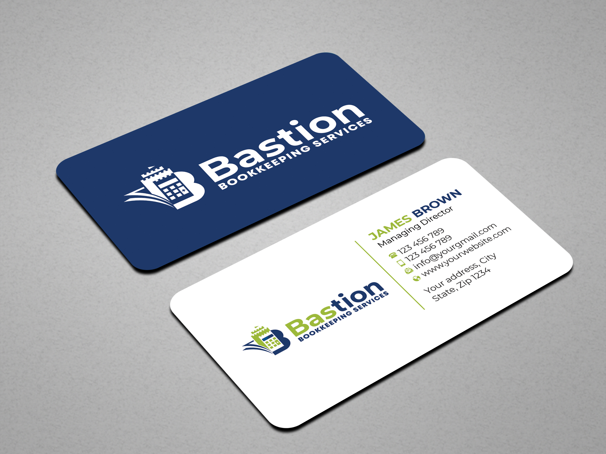 Visitenkarten-Design von Expert Bappy für Bastion Bookkeeping Services | Design #33893596