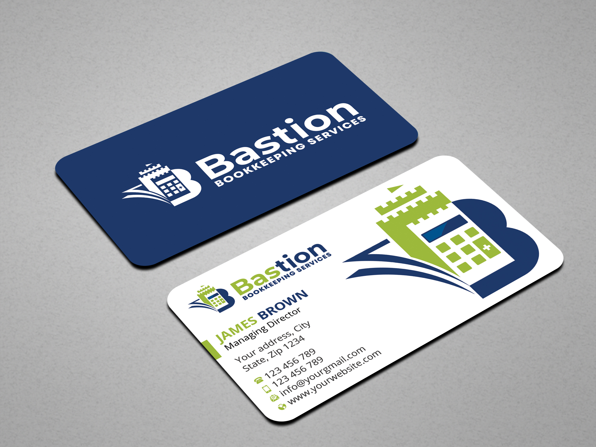 Visitenkarten-Design von Expert Bappy für Bastion Bookkeeping Services | Design #33893699