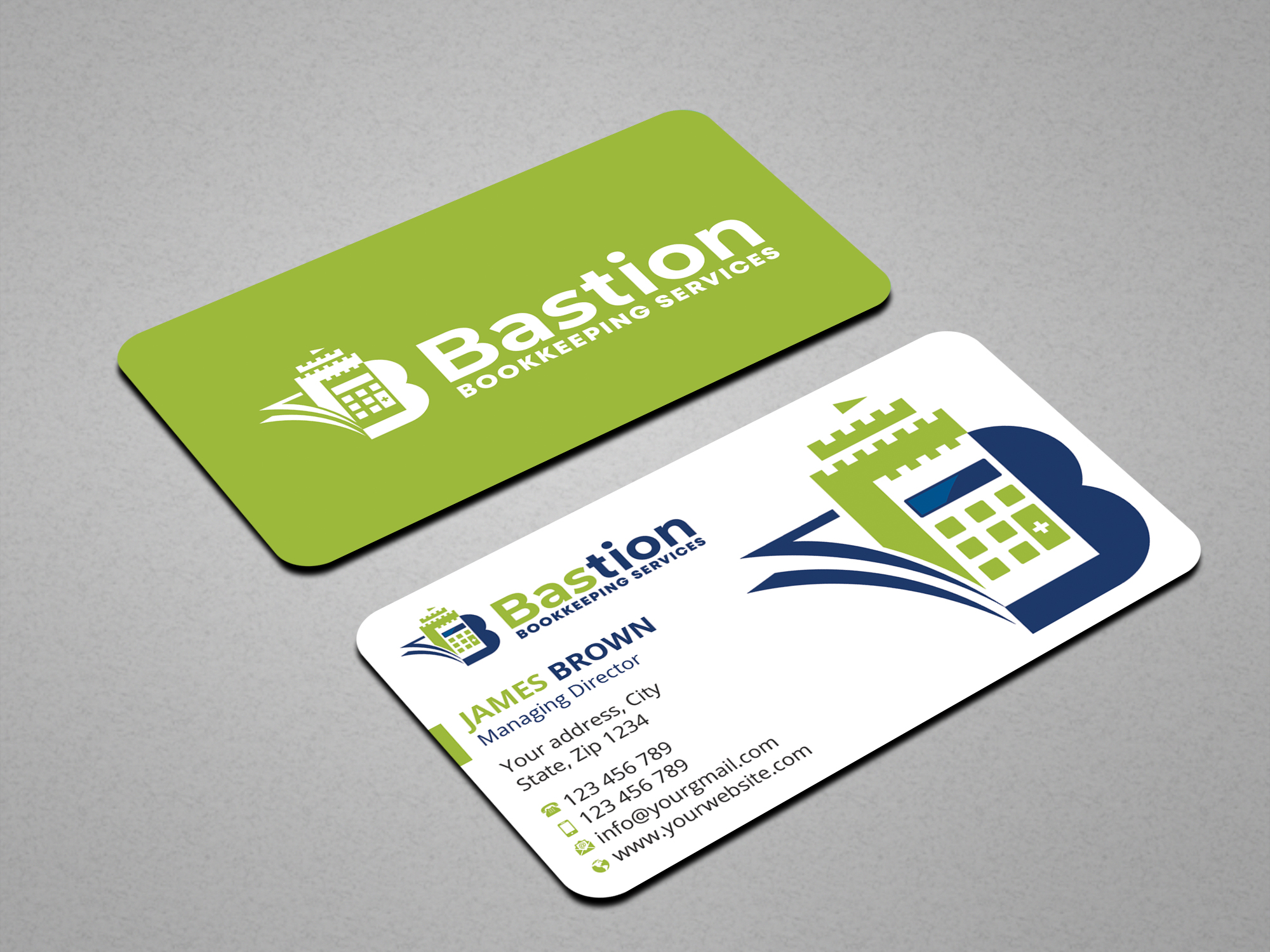 Visitenkarten-Design von Expert Bappy für Bastion Bookkeeping Services | Design #33894546
