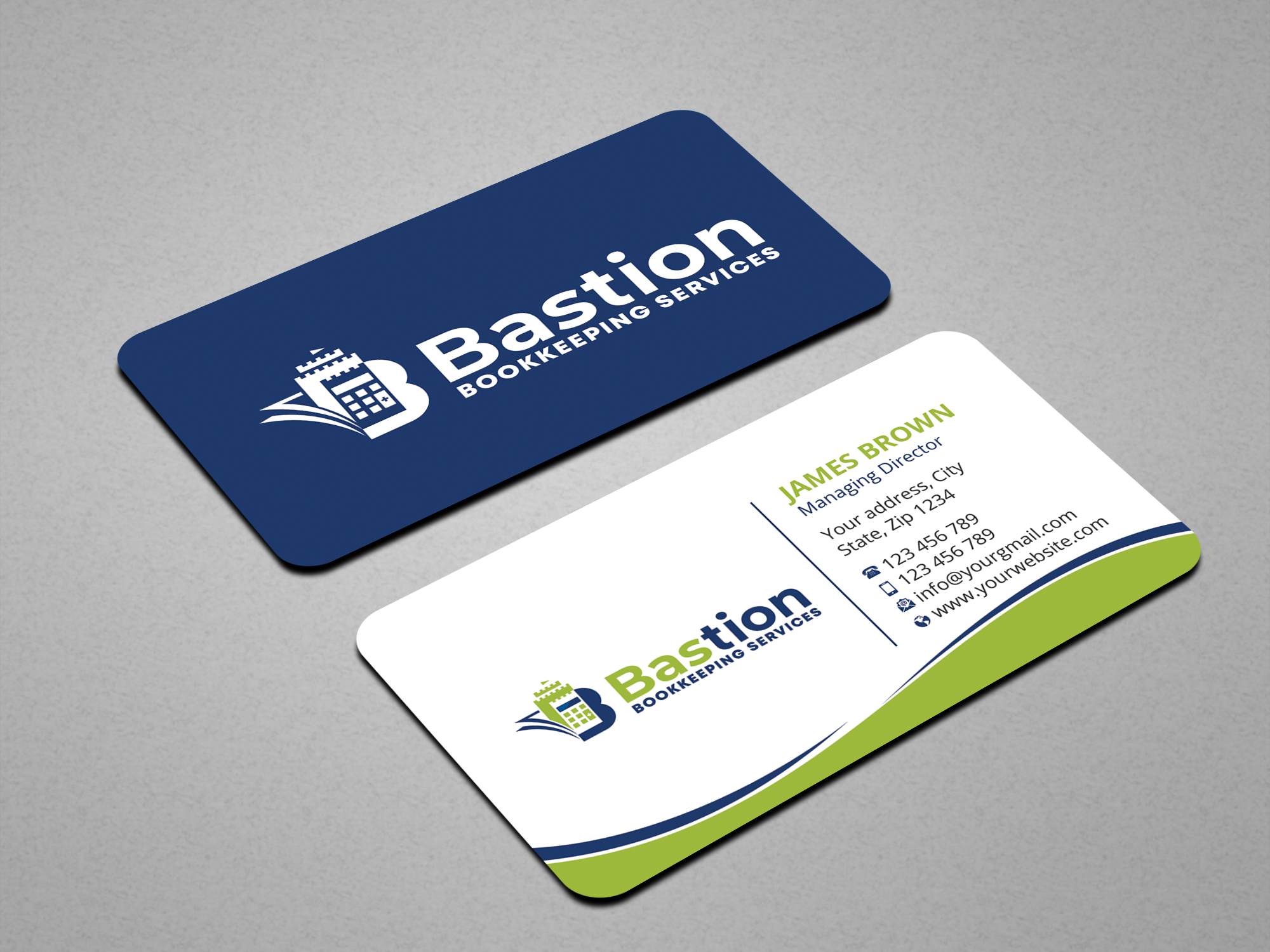 Diseño de Tarjeta de Presentación por Expert Bappy para Bastion Bookkeeping Services | Diseño #33894932