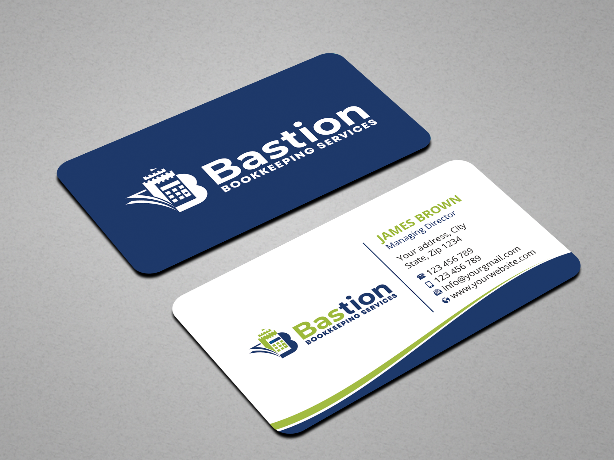Diseño de Tarjeta de Presentación por Expert Bappy para Bastion Bookkeeping Services | Diseño #33894979