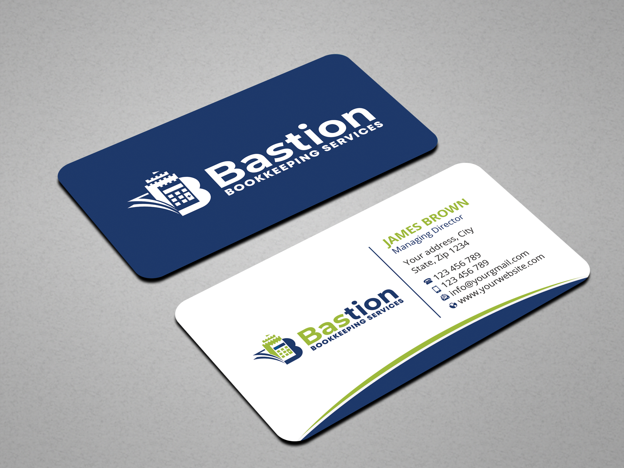 Visitenkarten-Design von Expert Bappy für Bastion Bookkeeping Services | Design #33895026