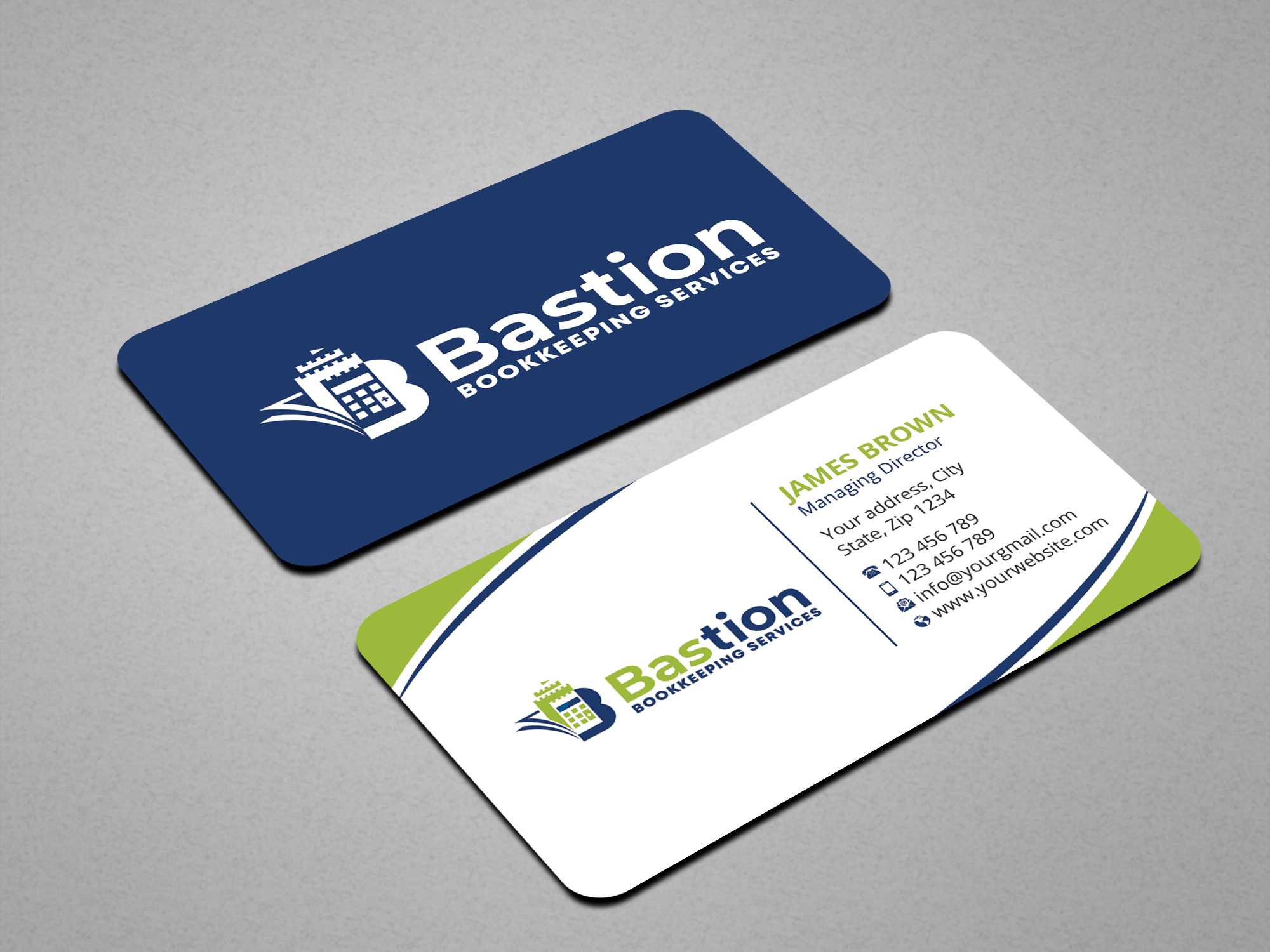Visitenkarten-Design von Expert Bappy für Bastion Bookkeeping Services | Design #33895027