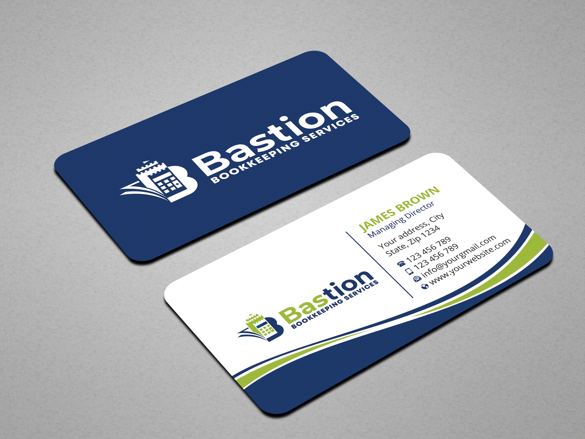 Visitenkarten-Design von Expert Bappy für Bastion Bookkeeping Services | Design #33895051
