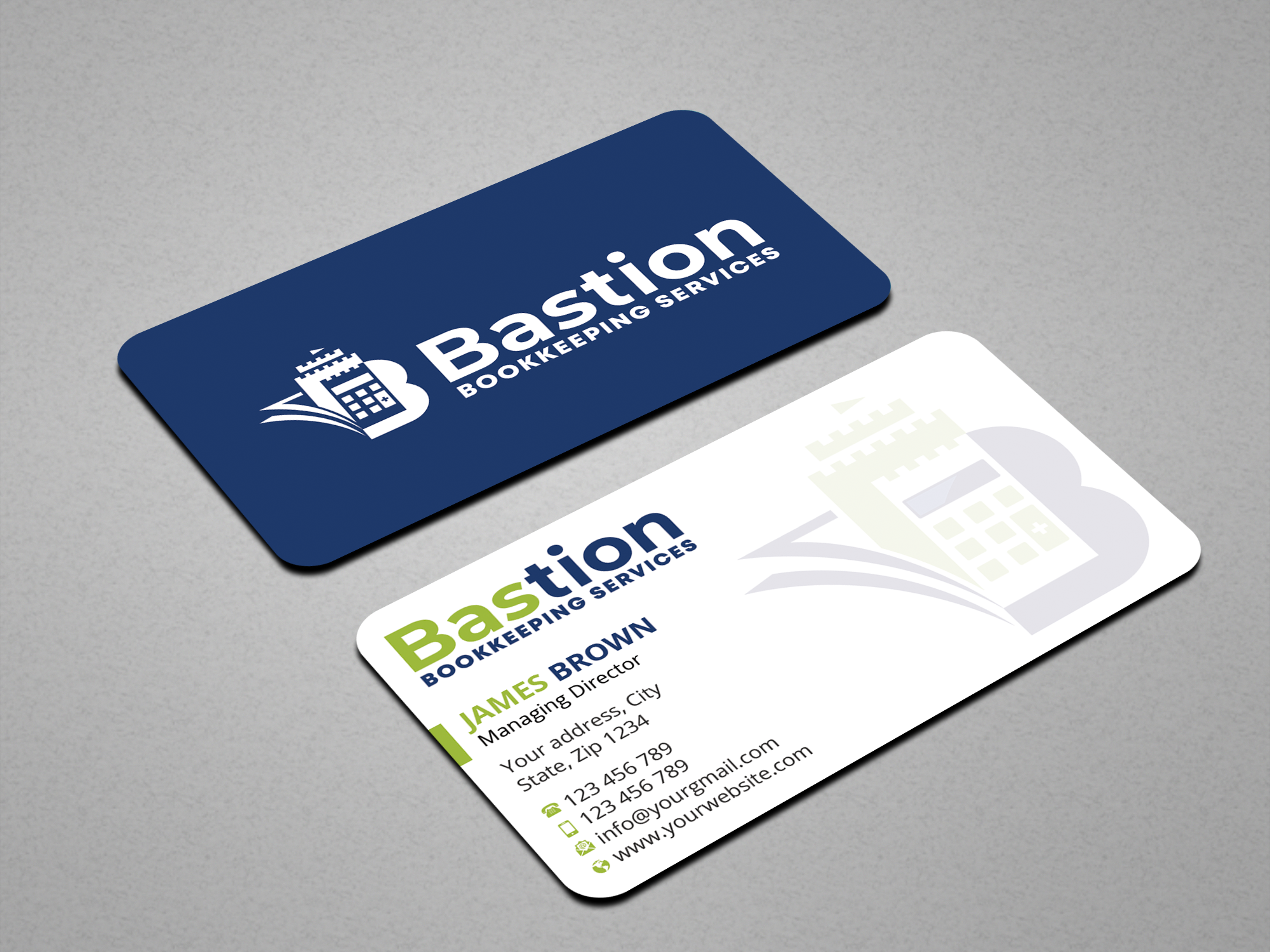 Business Card Design by Expert Bappy for Bastion Bookkeeping Services | Design #33895326