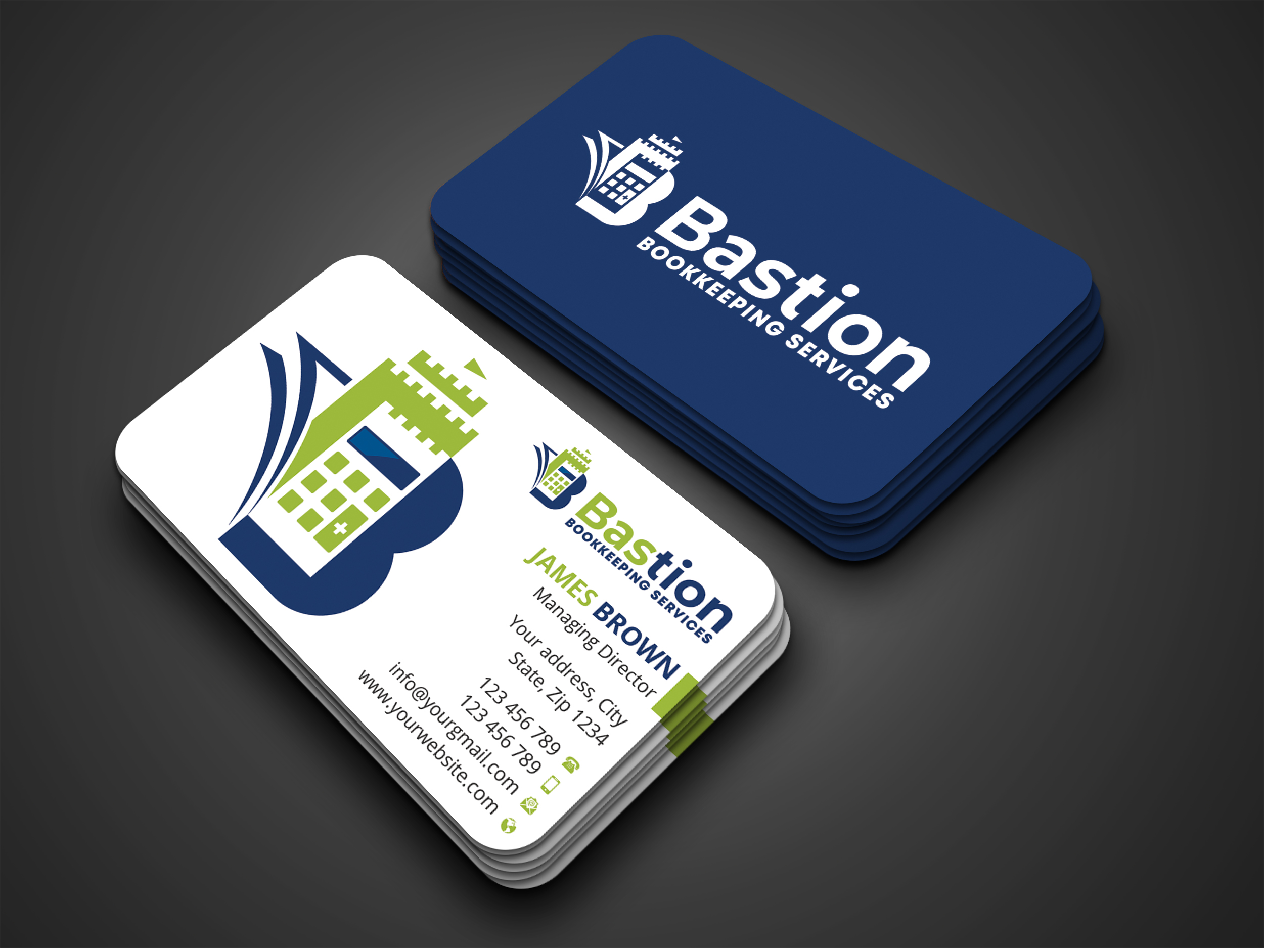 Business Card Design by Expert Bappy for Bastion Bookkeeping Services | Design #33895995