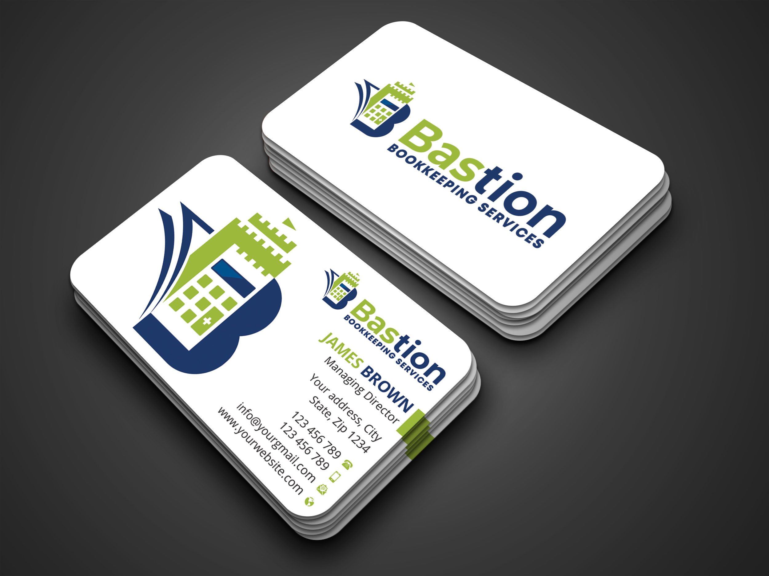 Business Card Design by Expert Bappy for Bastion Bookkeeping Services | Design #33895996
