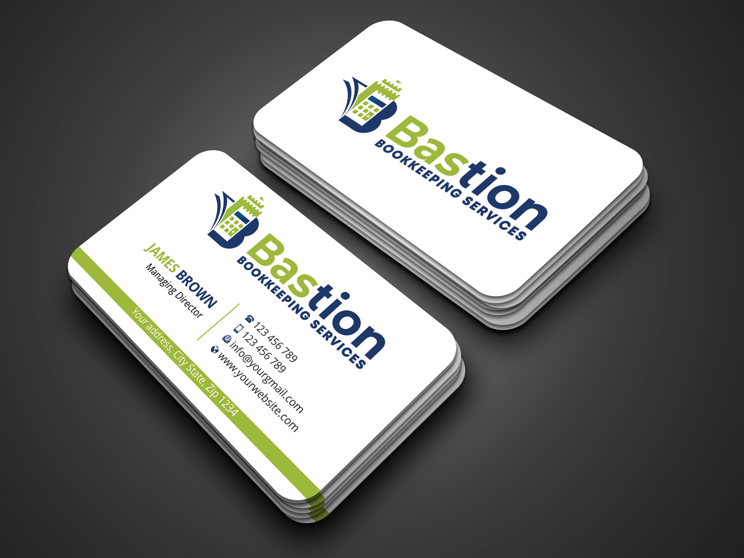 Business Card Design by Expert Bappy for Bastion Bookkeeping Services | Design #33895999