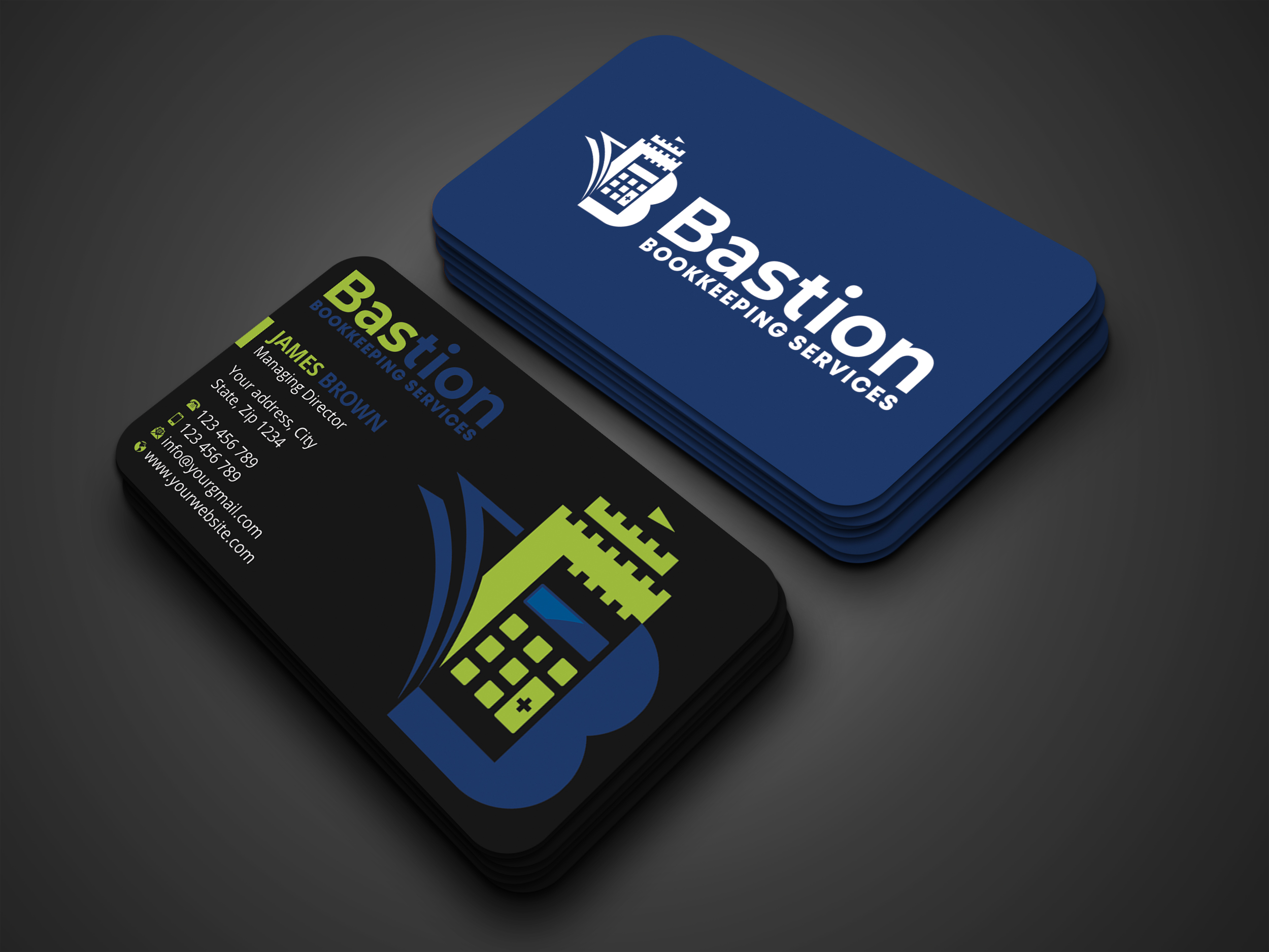 Business Card Design by Expert Bappy for Bastion Bookkeeping Services | Design #33896019