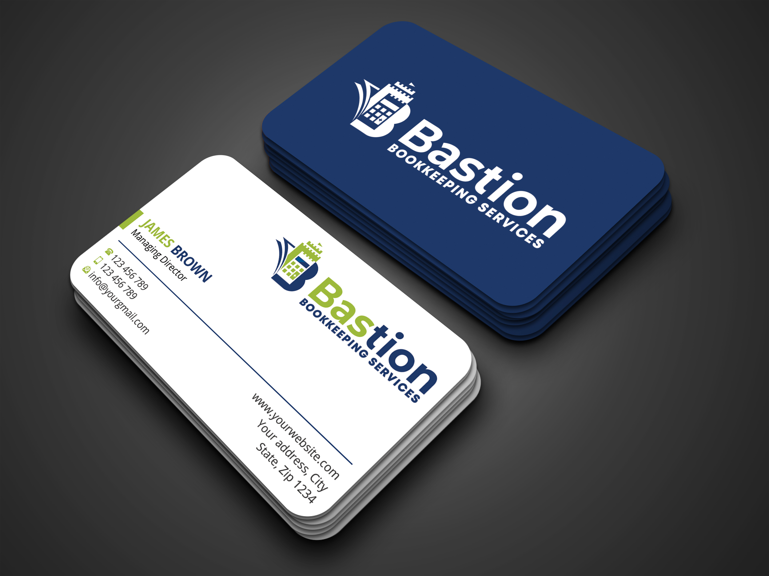 Business Card Design by Expert Bappy for Bastion Bookkeeping Services | Design #33896316