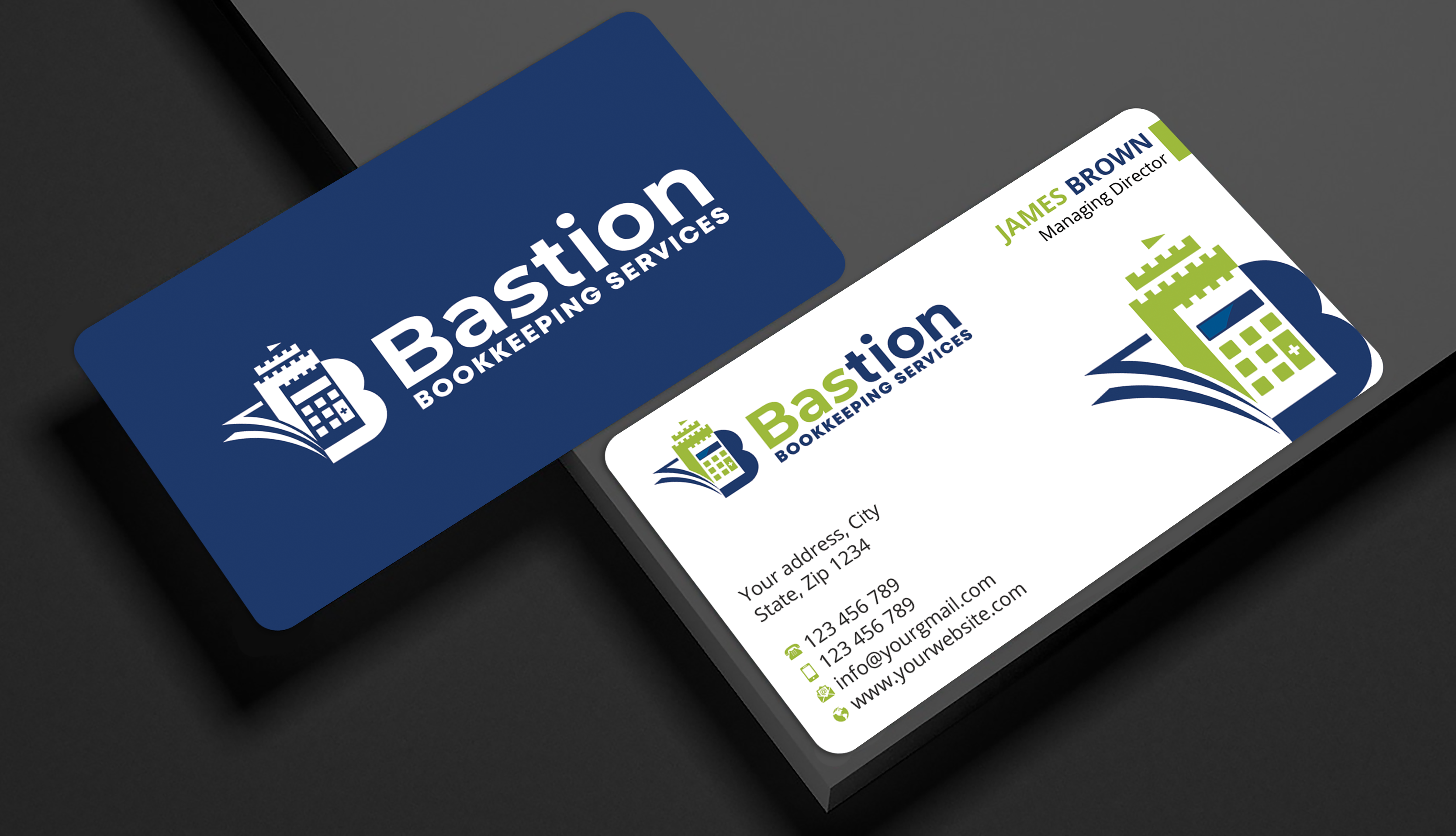 Business Card Design by Expert Bappy for Bastion Bookkeeping Services | Design #33896560