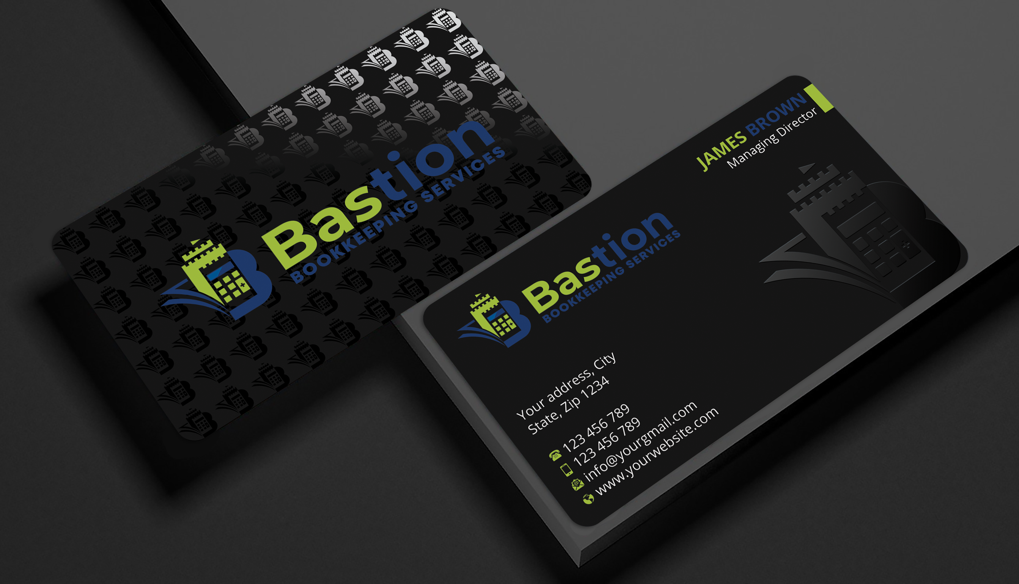 Business Card Design by Expert Bappy for Bastion Bookkeeping Services | Design #33896563