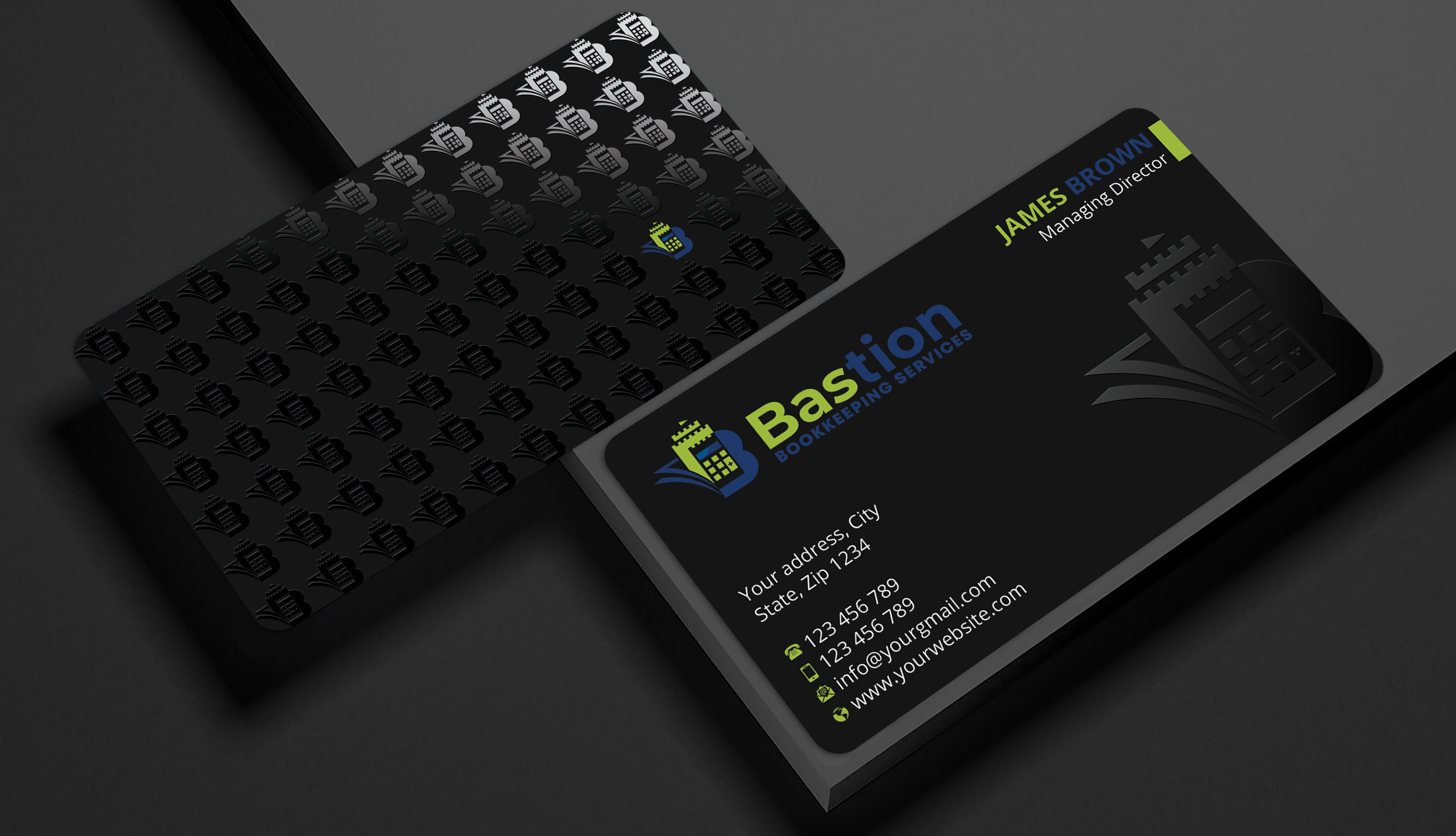 Business Card Design by Expert Bappy for Bastion Bookkeeping Services | Design #33896726