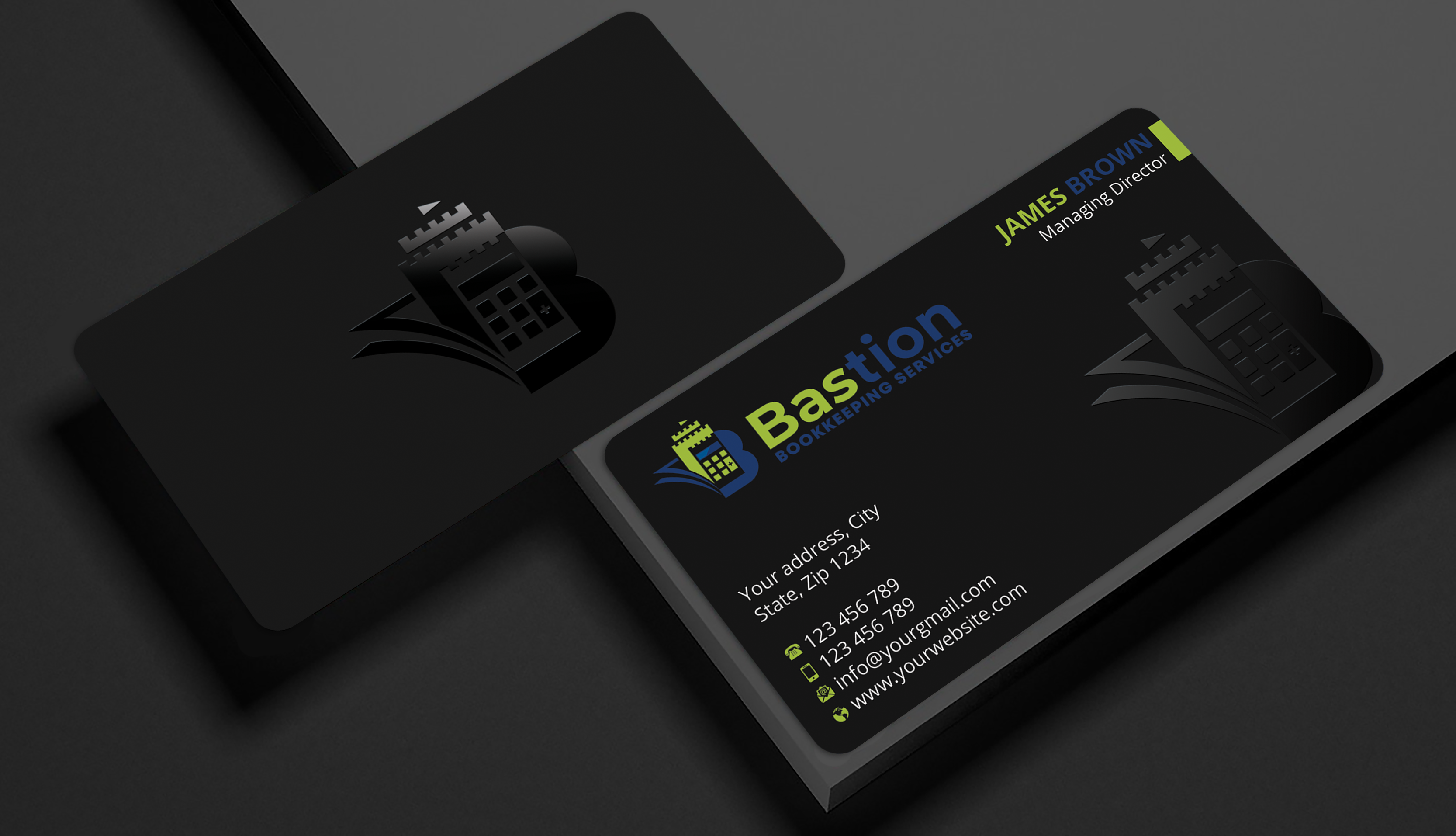 Business Card Design by Expert Bappy for Bastion Bookkeeping Services | Design #33896736