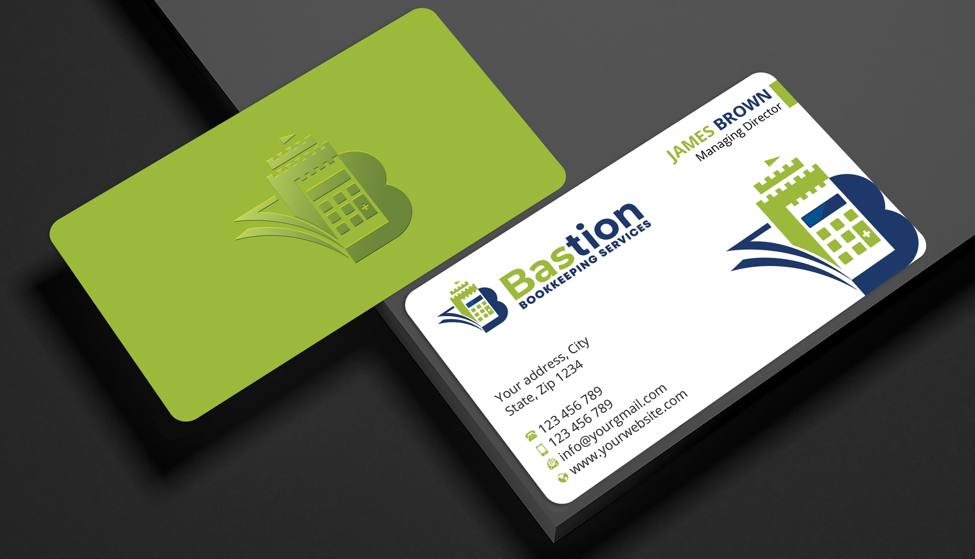 Business Card Design by Expert Bappy for Bastion Bookkeeping Services | Design #33896778