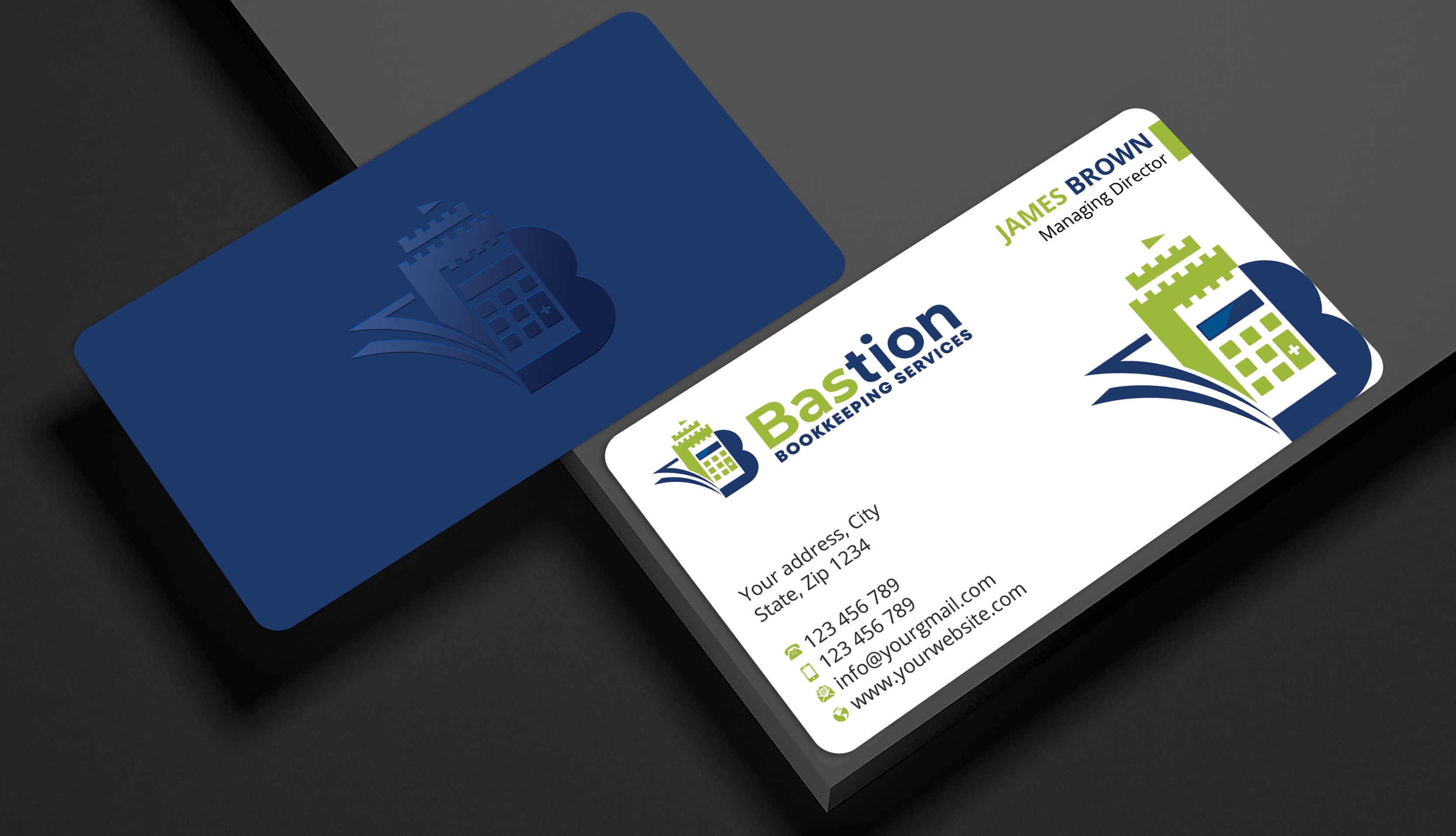 Diseño de Tarjeta de Presentación por Expert Bappy para Bastion Bookkeeping Services | Diseño #33896779