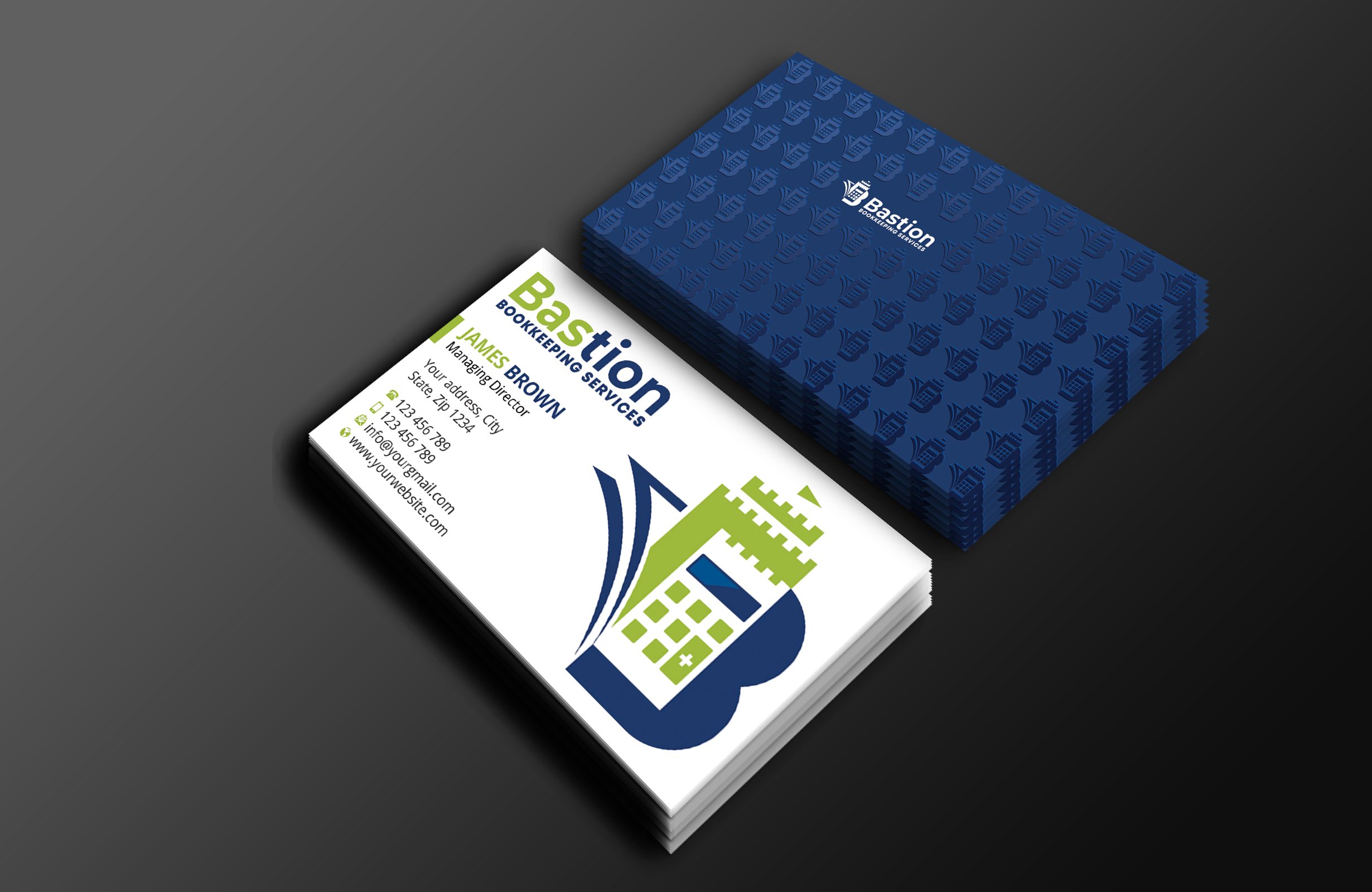 Business Card Design by Expert Bappy for Bastion Bookkeeping Services | Design #33896924