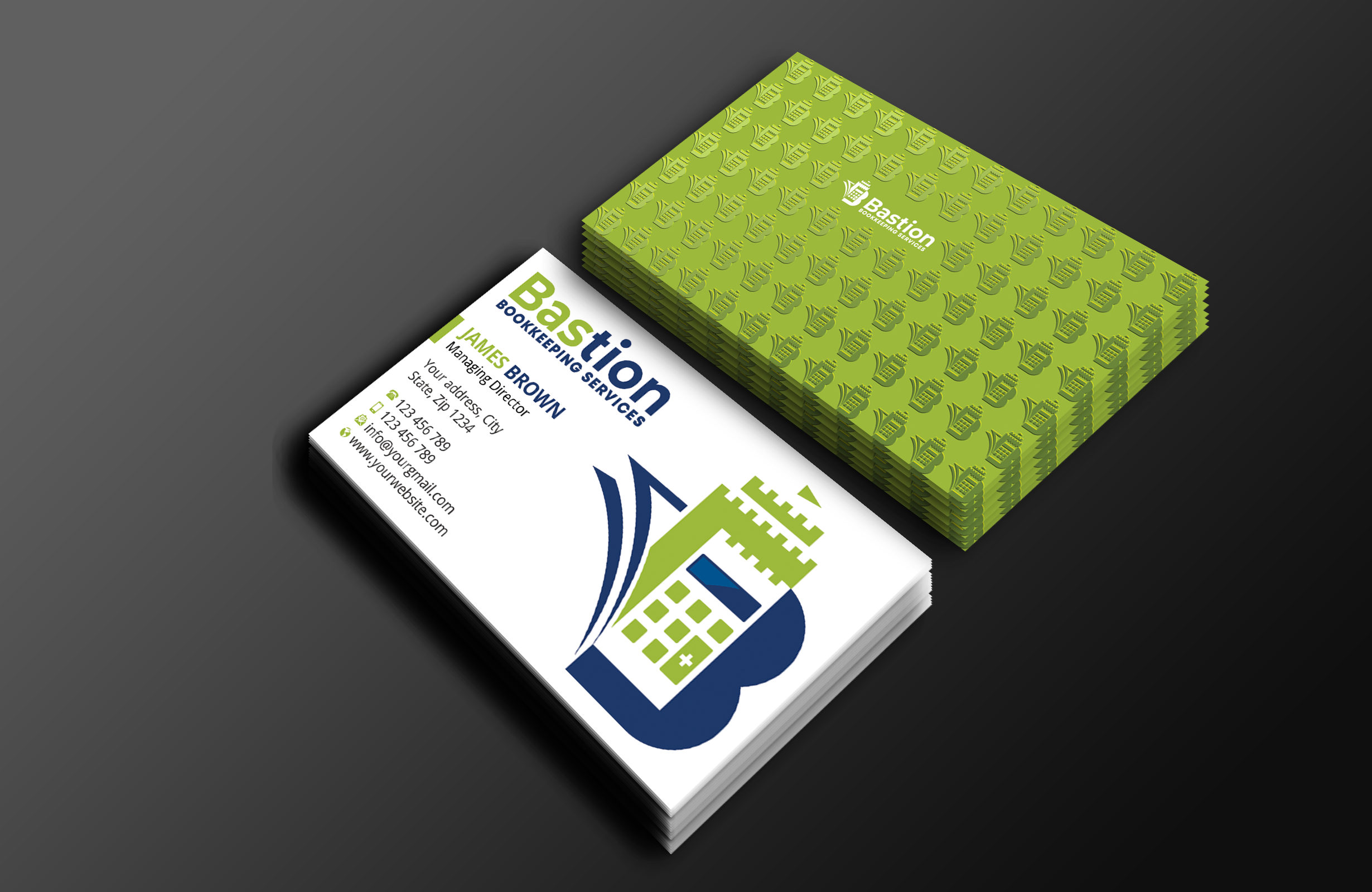 Business Card Design by Expert Bappy for Bastion Bookkeeping Services | Design #33896925
