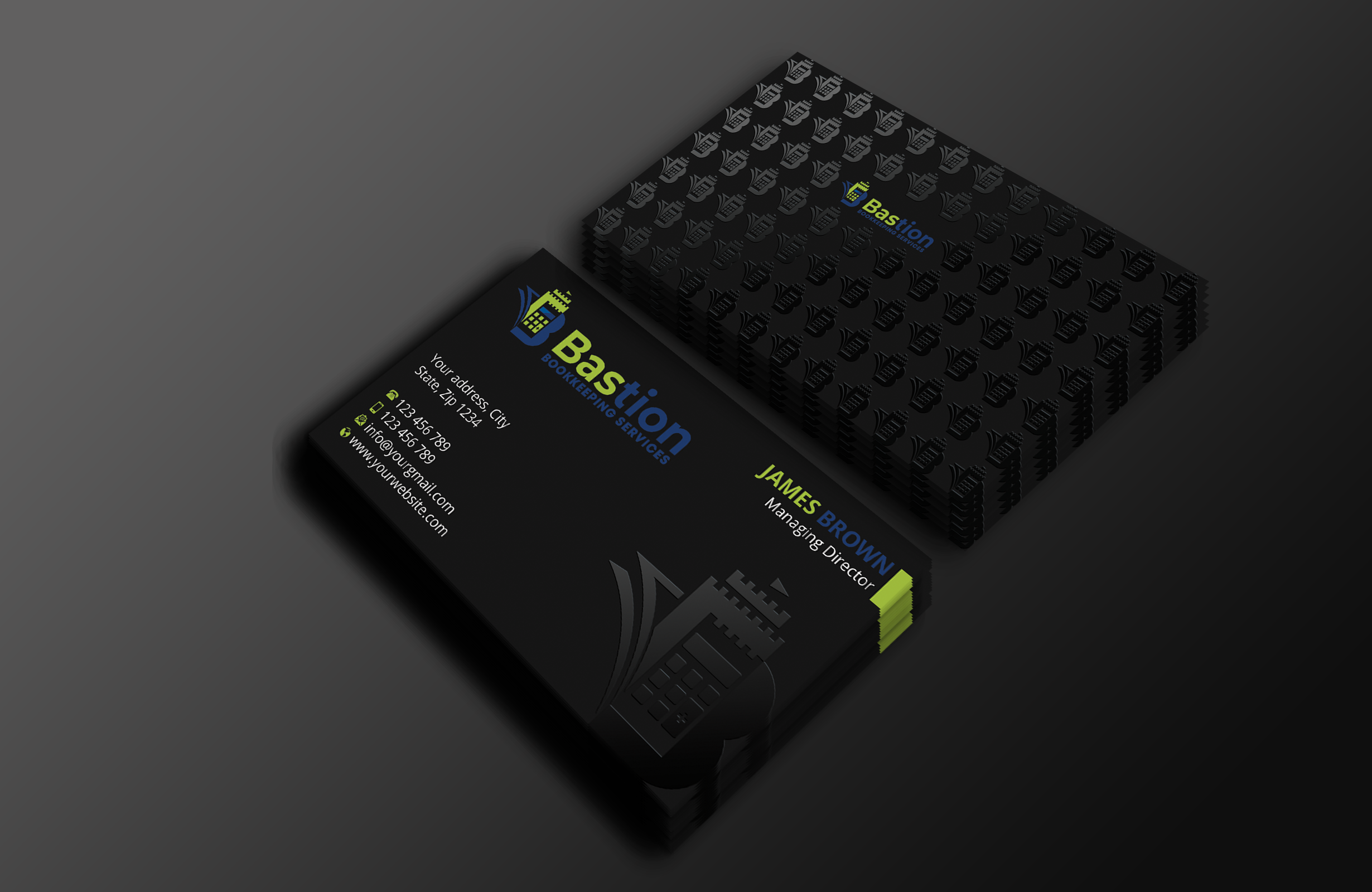 Business Card Design by Expert Bappy for Bastion Bookkeeping Services | Design #33898119