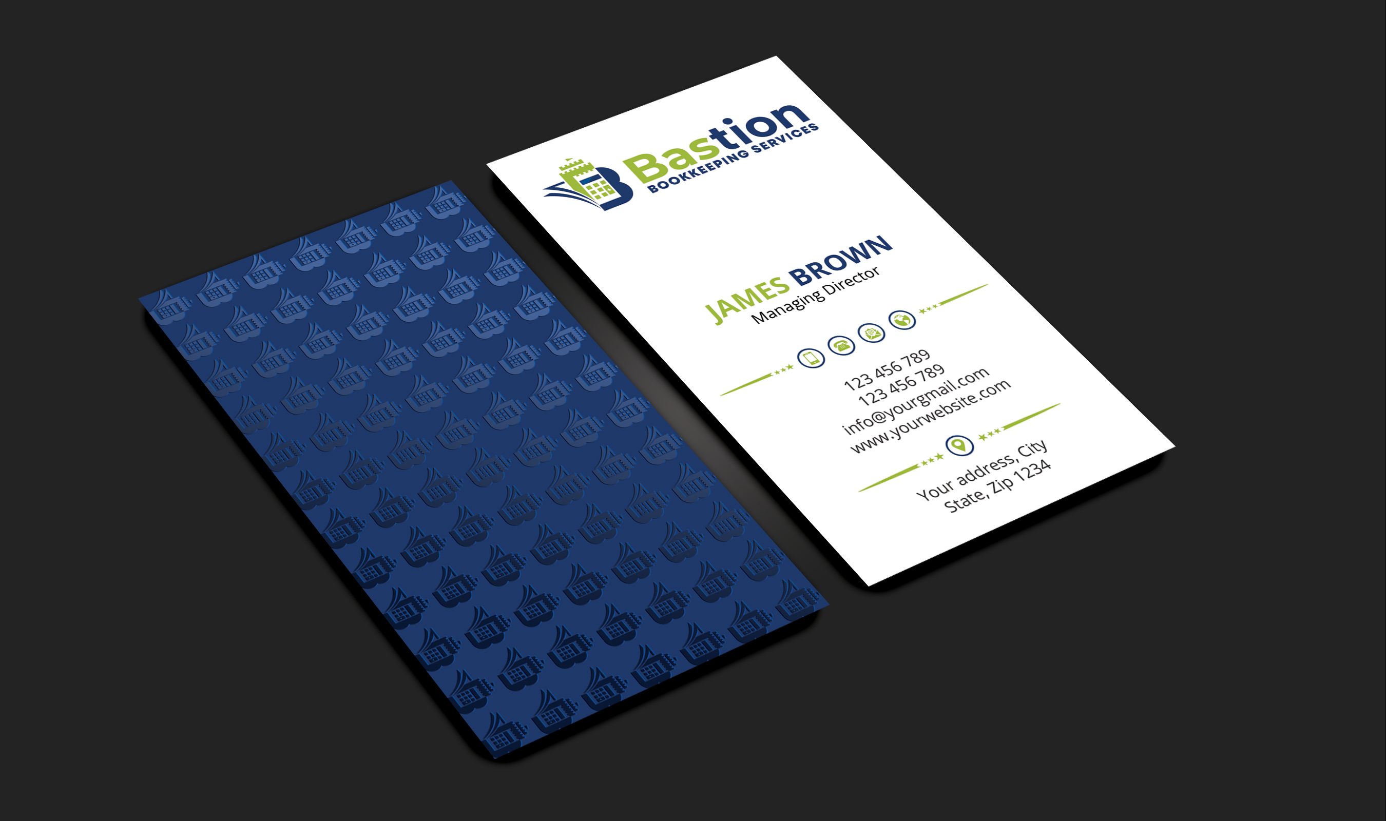 Business Card Design by Expert Bappy for Bastion Bookkeeping Services | Design #33898247