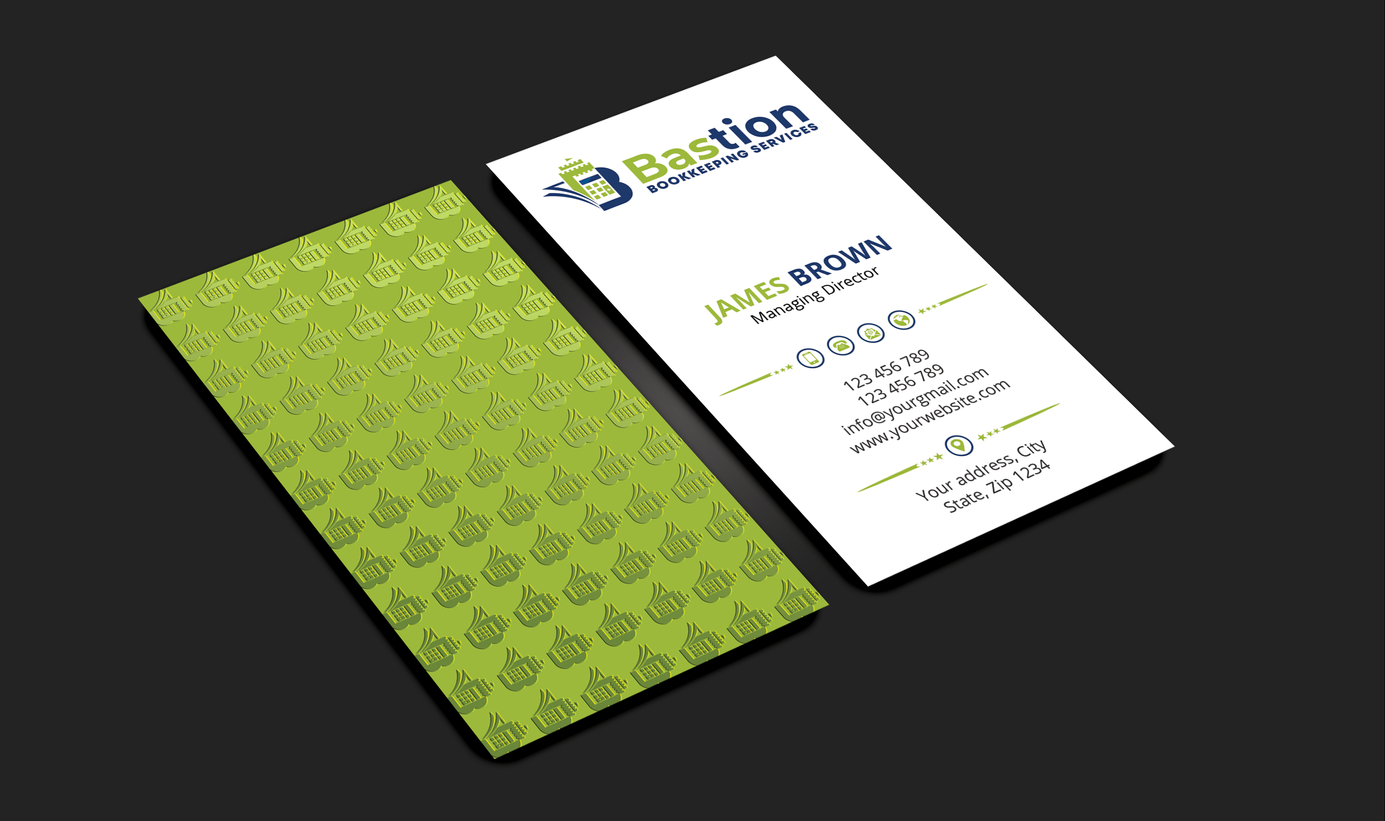 Business Card Design by Expert Bappy for Bastion Bookkeeping Services | Design #33898248