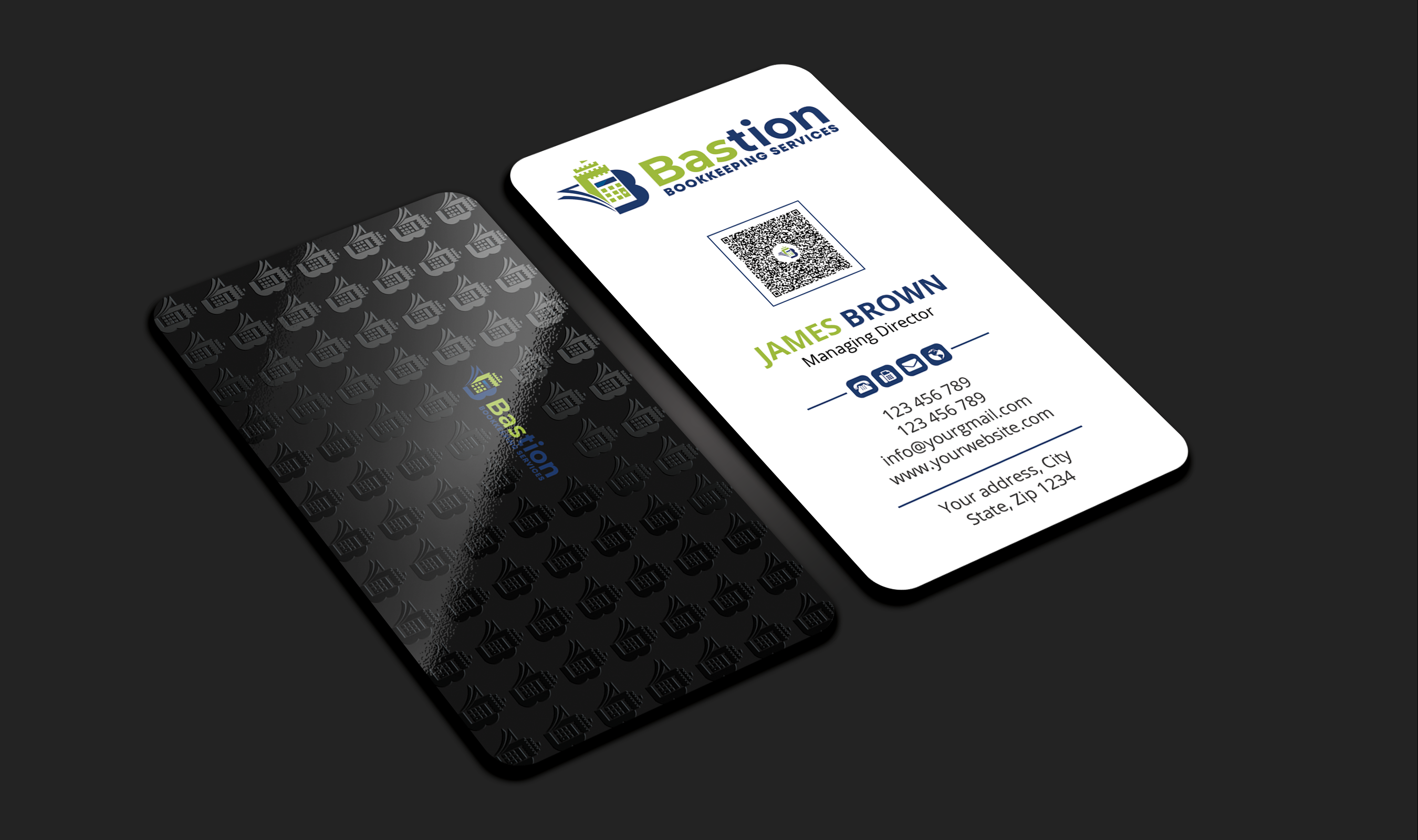 Diseño de Tarjeta de Presentación por Expert Bappy para Bastion Bookkeeping Services | Diseño #33898323